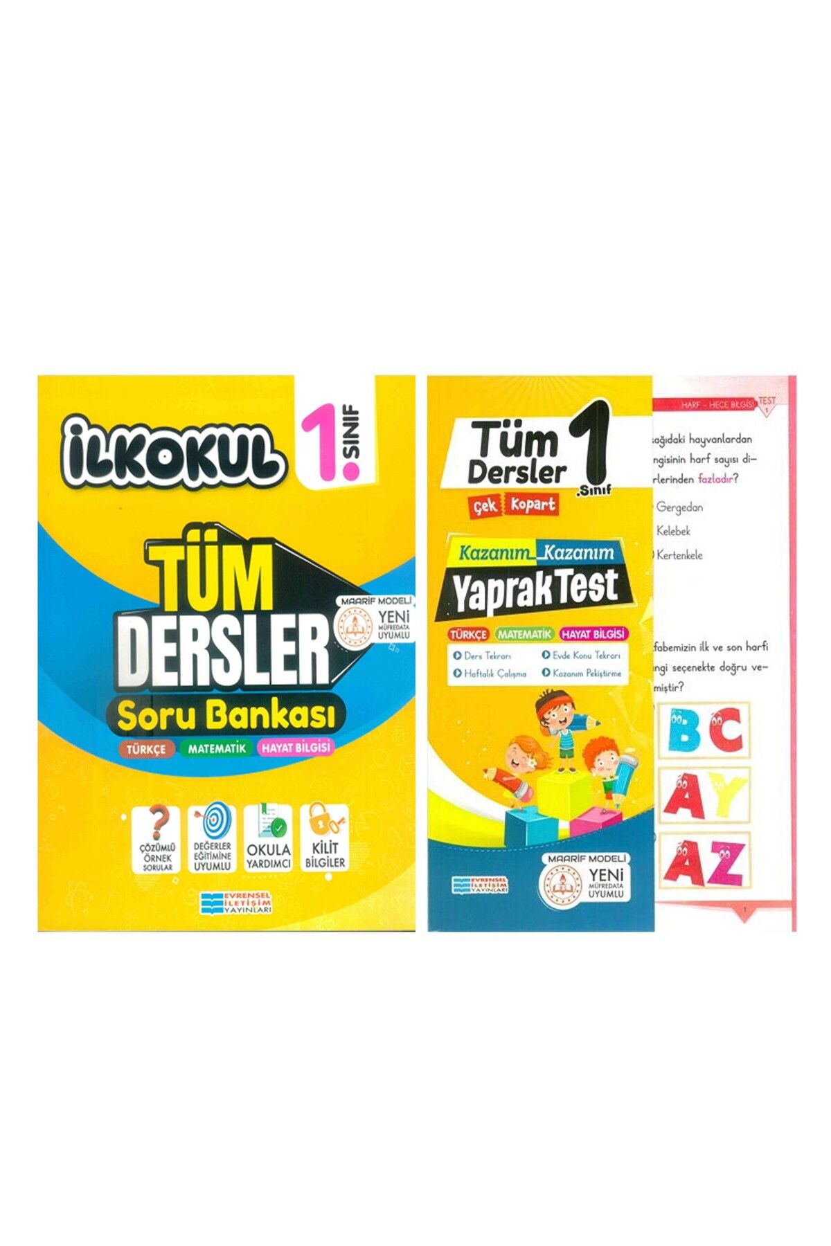 Ankara Kitap Merkezi Evrensel İletişim 1.Sınıf Tüm Dersler Soru Bankası ve Yaprak Test Seti 2 Kitap