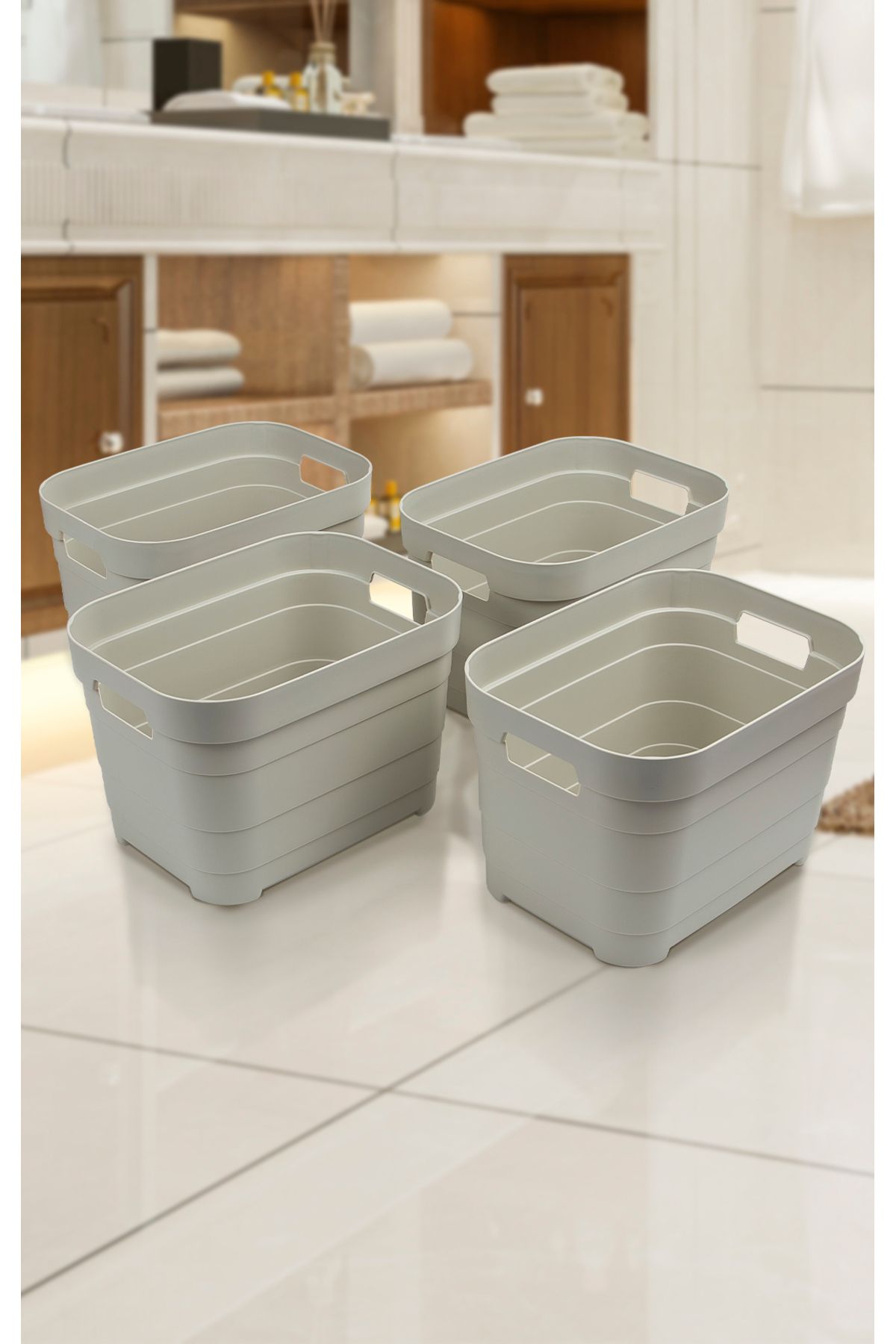 Nesto Home-Set of 4 Multi-Purpose Basket Without Lid 4X5 Liters 2
