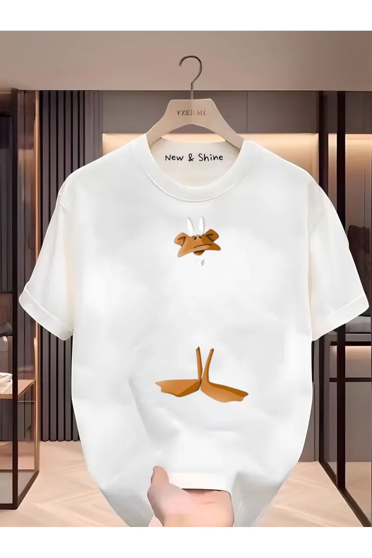 New Shine Duffy Duck Baskılı Oversize T-Shirt