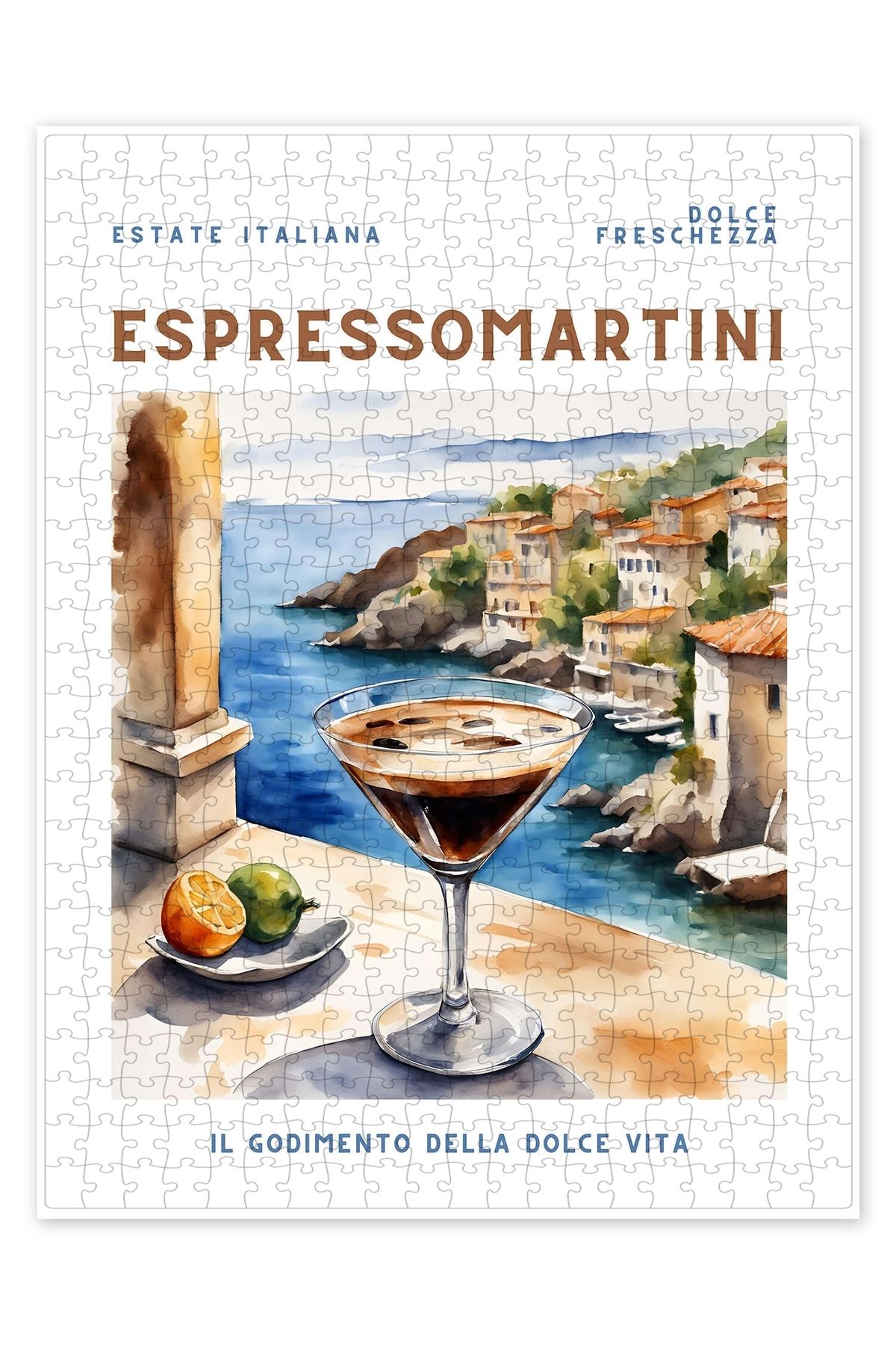 Jeronkarji Espresso Martini - Estate Italiana 500 Parça Puzzle Yapboz Mutfak Temalı Yetişkinler için