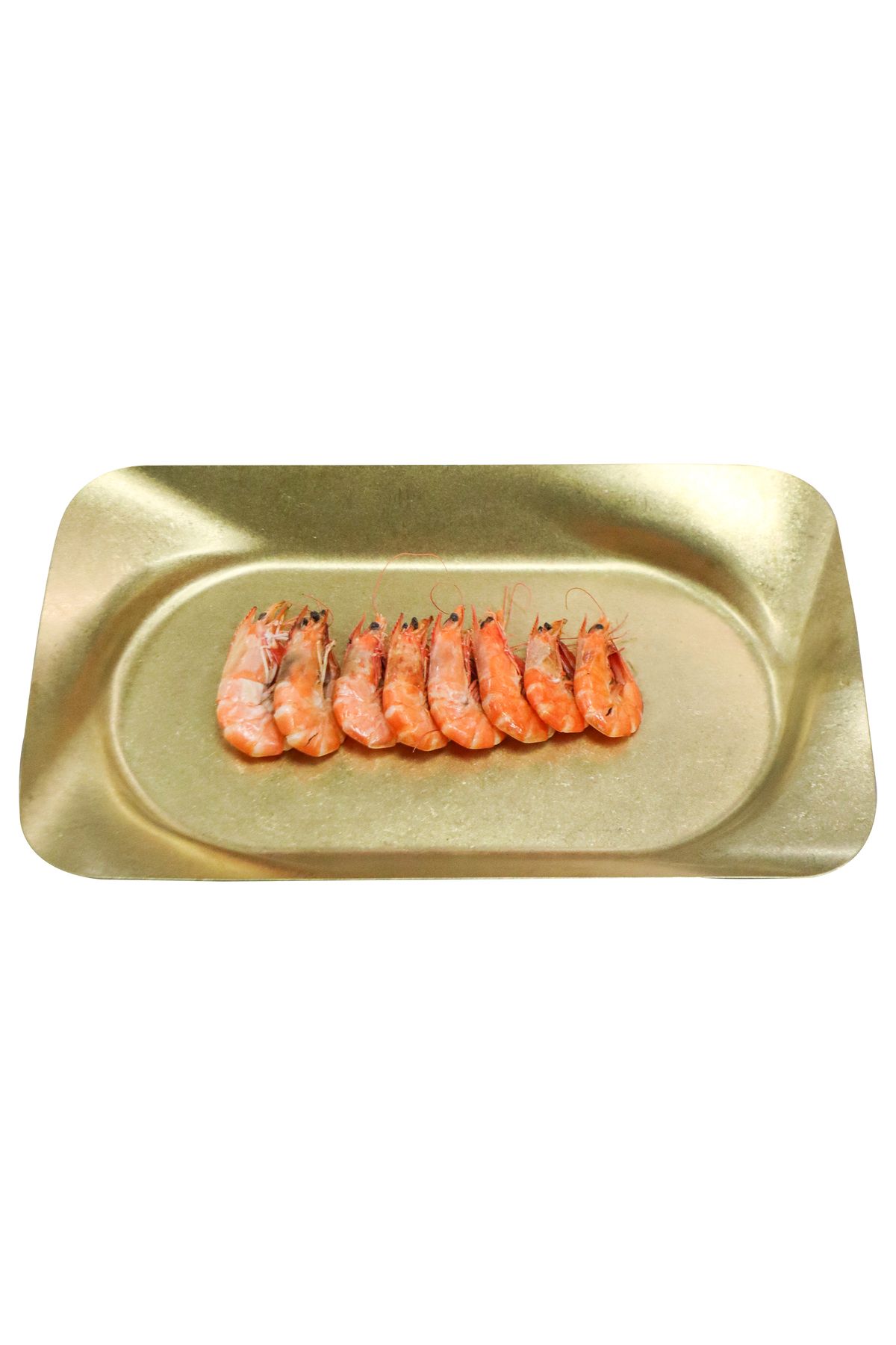 Biradlı Açık Büfe Retro Sunum Tabağı Altın 40*24 Cm