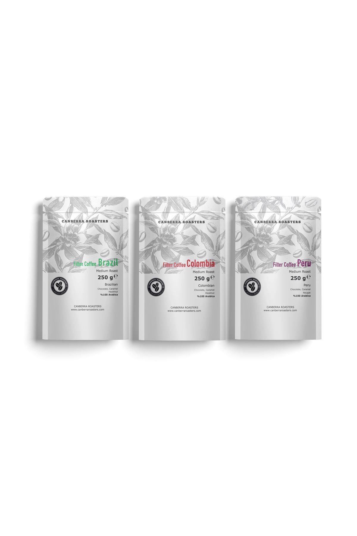 Canberra Roasters Canberra 3'lü Paket Medium Roast Paket Filtre Kahve x3 250gr