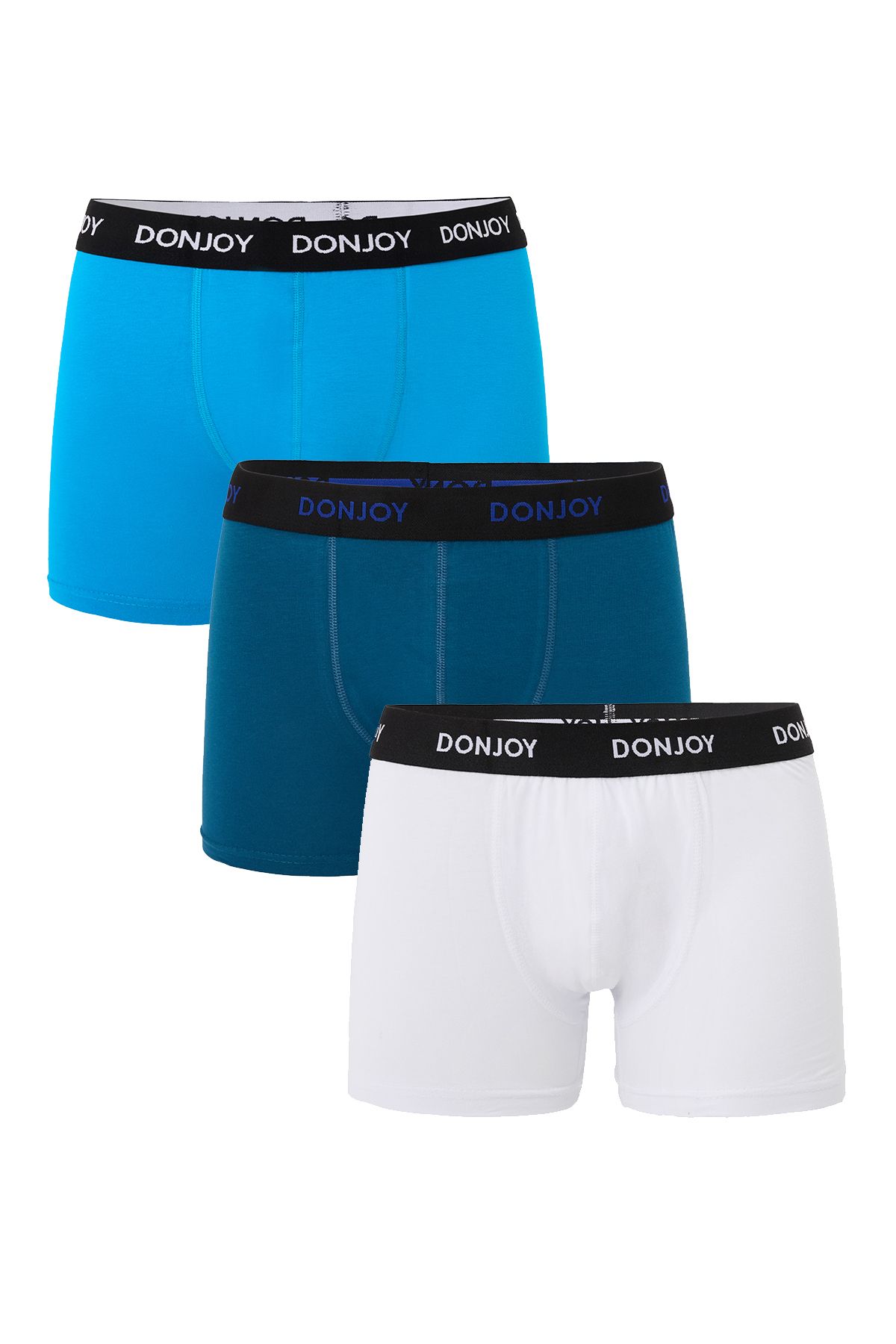 don joy Erkek 3'lü Pamuklu Penye Beli Lastikli Boxer