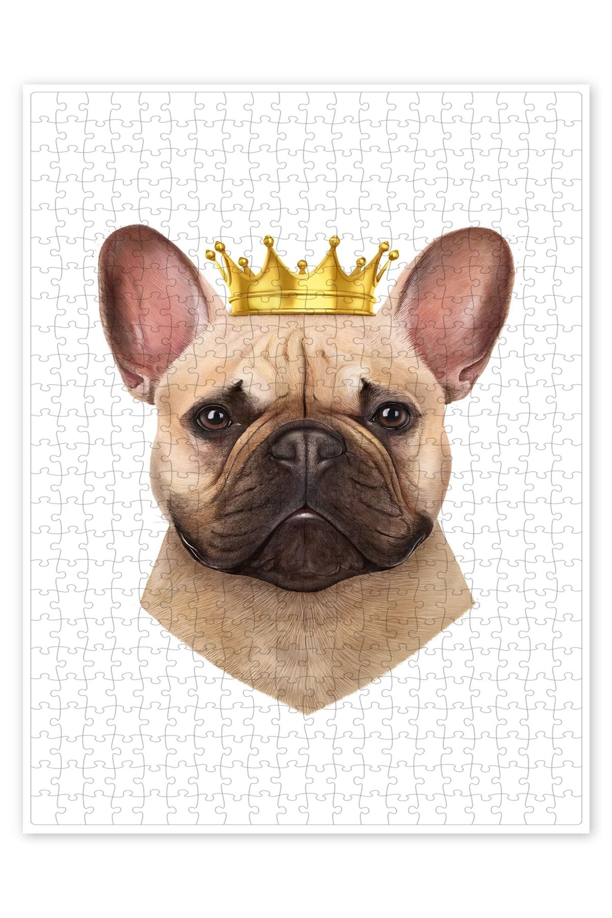 Jeronkarji Kral Fransız Bulldog 500 Parça Puzzle Yapboz Kedi Köpek Temalı Doğa ve Orman Hayvanları
