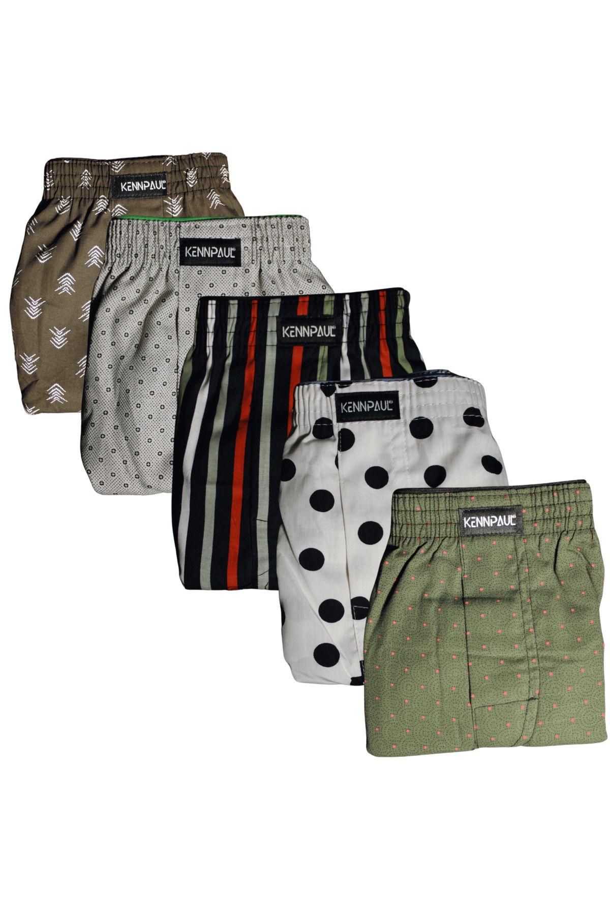 Kennpaul 5'li Erkek Poplin Boxer %100 Pamuk XL