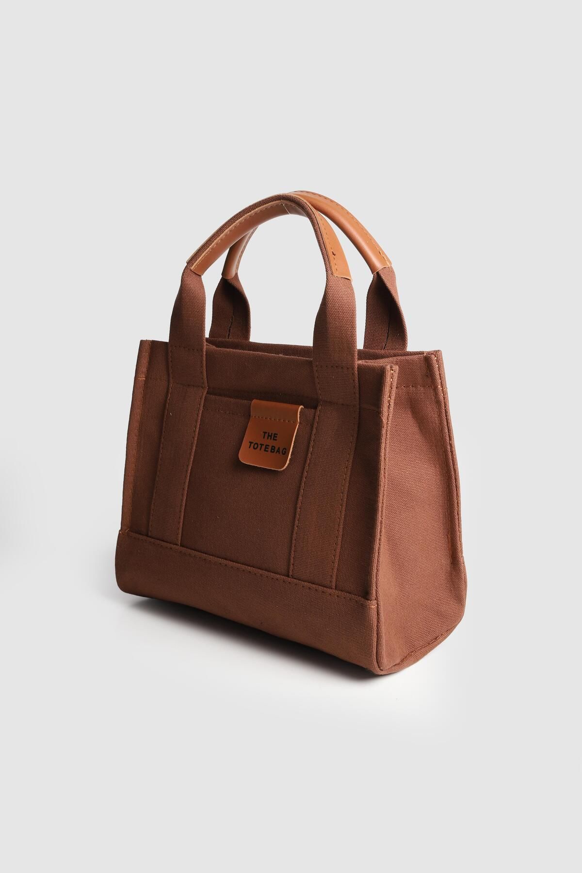 La La'Graccio Paris La'Graccio Paris Kadın Keten Tote Bag Çanta Kahve