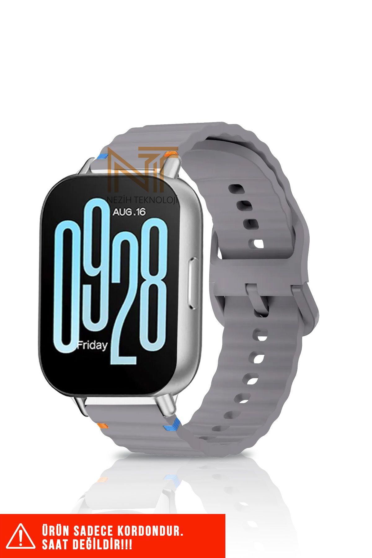 Nezih Case Redmi Watch 4 / Redmi Watch 5 / Mi Band 8 Pro Uyumlu Wave Silikon Kordon 20mm