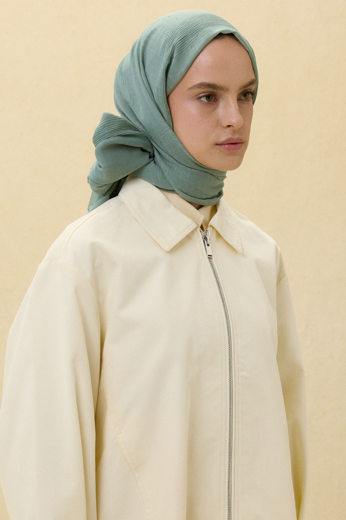 FENZA SCARF BRICE MİNT UZUN SAÇAK PÜSKÜLLÜ PAMUKLU ŞAL