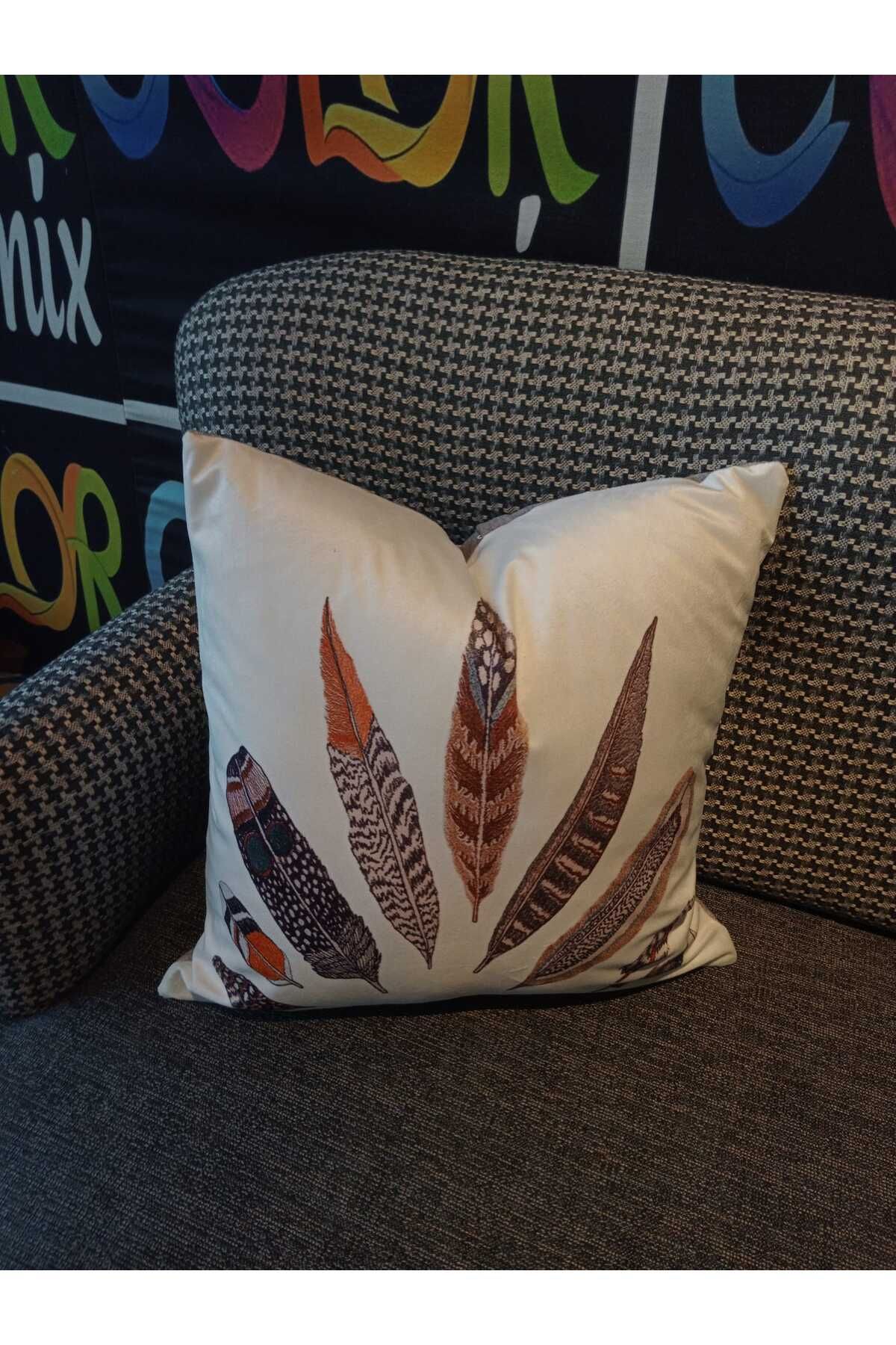 COLORMİX Elegant Dekoratif Punch Kırlent Dijital Baskı