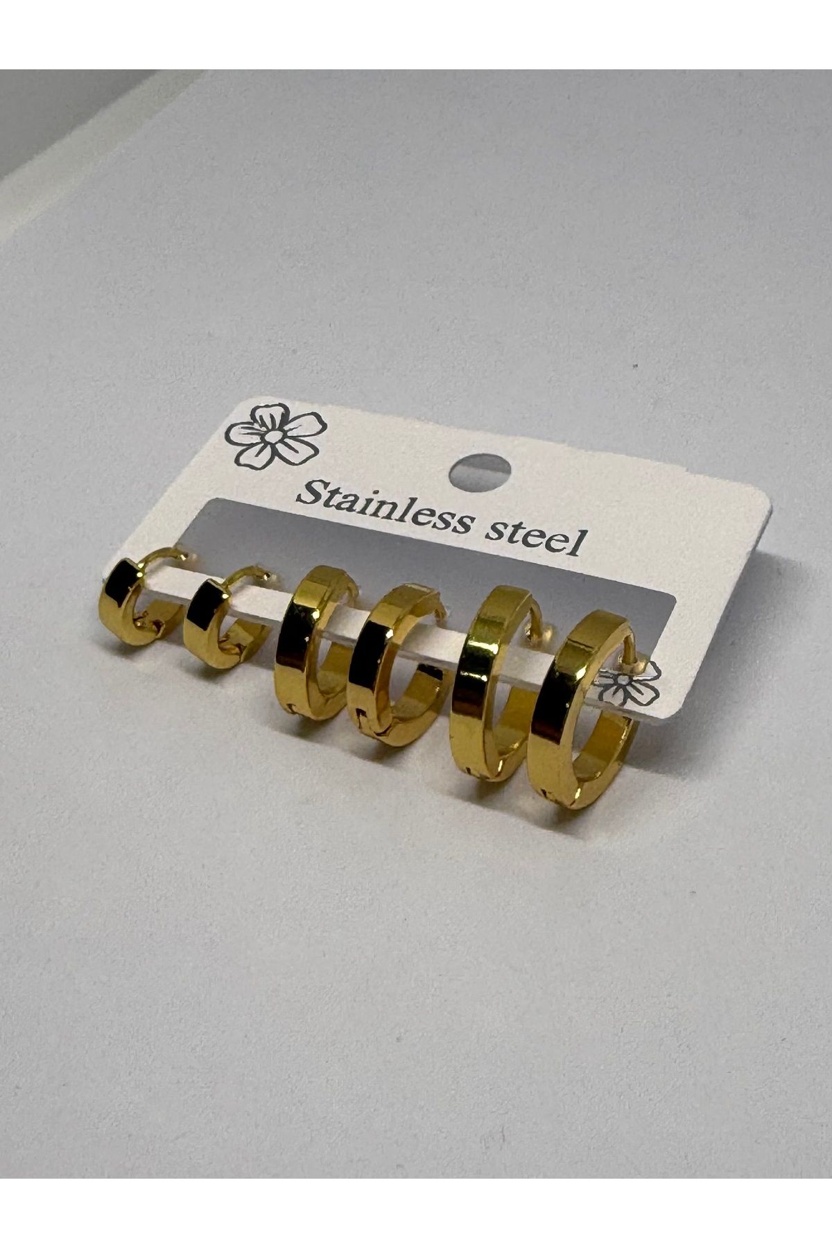Gulsah's Store Çelik Gold Küpe