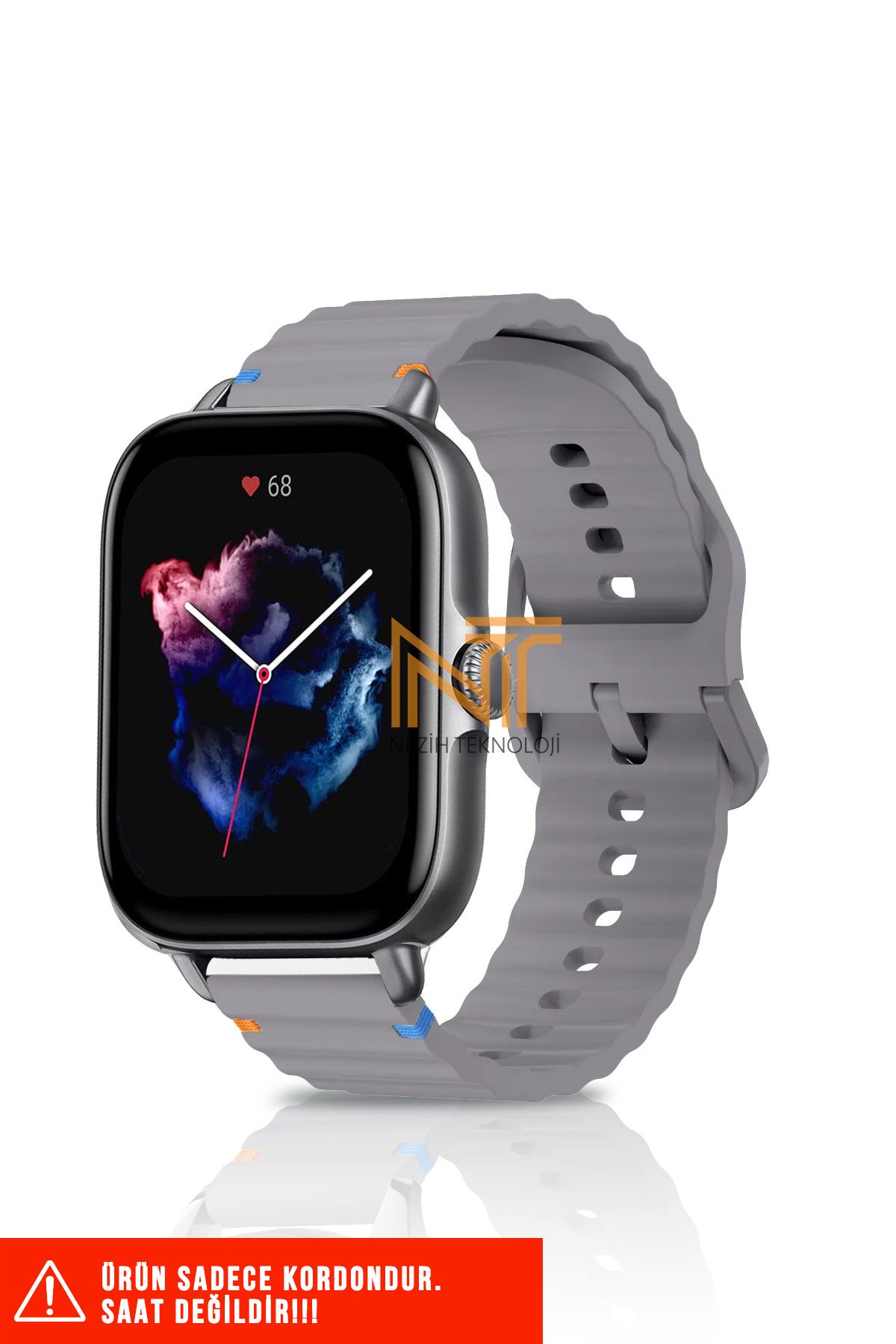Nezih Case Amazfit Gts / Gts 2 / Gts 2e / Gt S3 / Gt S4 Mini Uyumlu Wave Silikon Kordon 20mm