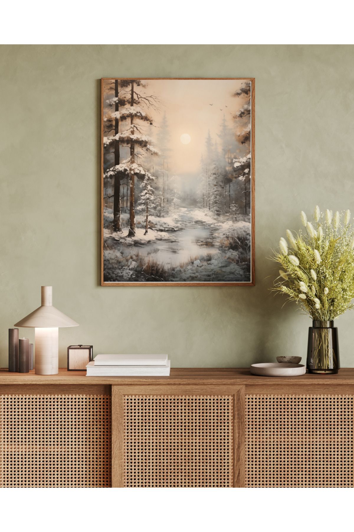 woodhomeworks tek parça salon ofis dekor tablo
