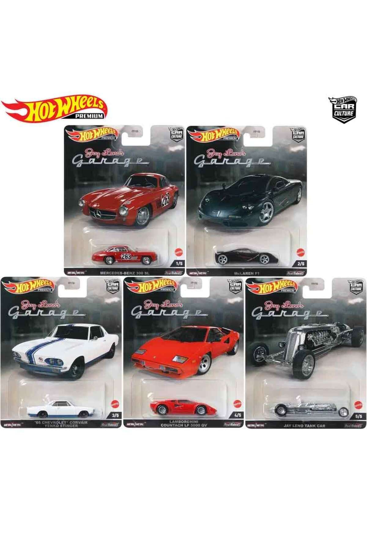 HOT WHEELS 2022 Car Culture - Jay Leno’s Garage 5'li Set