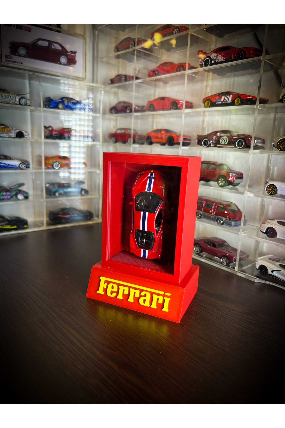 Figure Mood 1/64 Ölçek Diecast Model Araba Sergi Kutusu –Cam