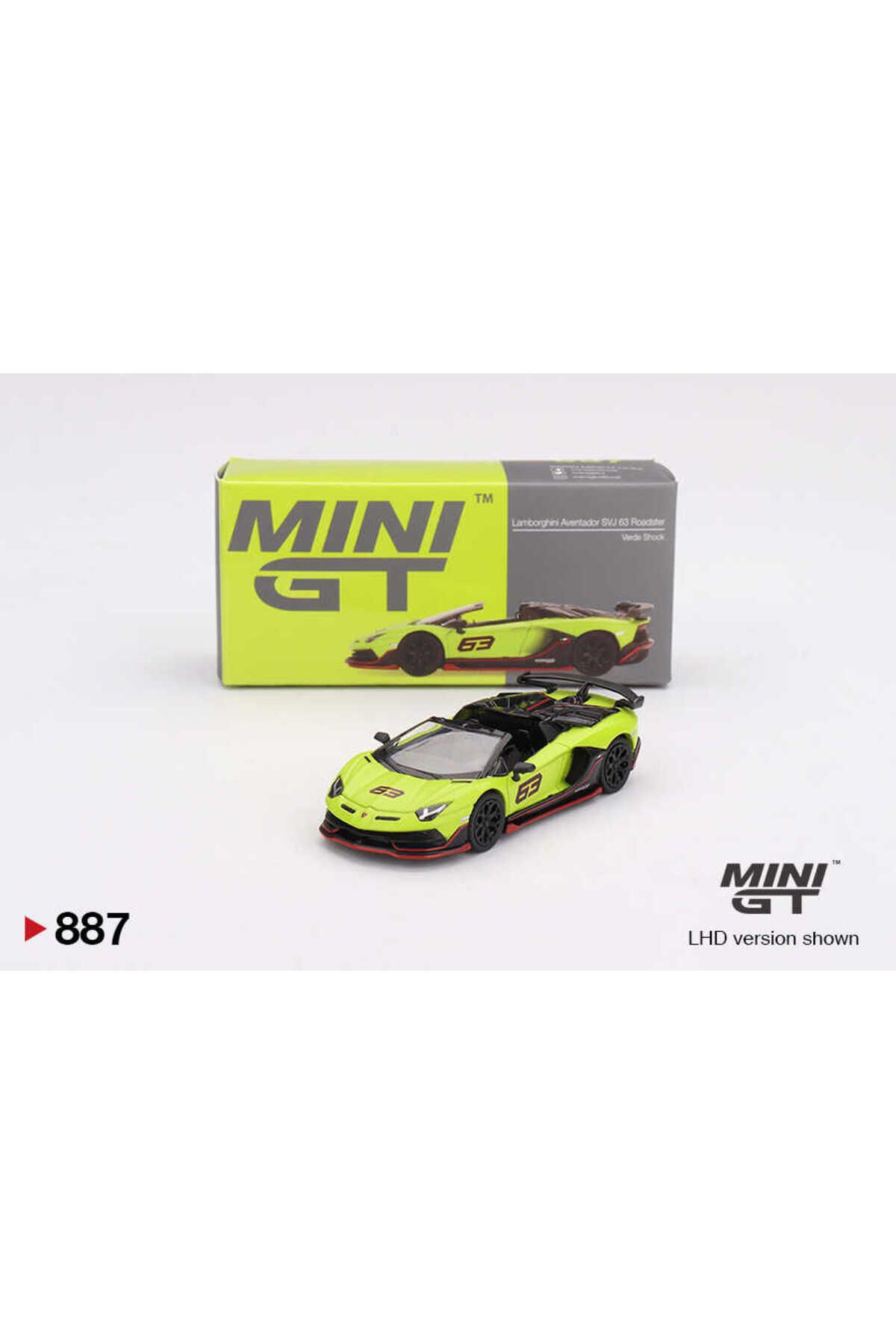 mini gt 1/64 887 Lamborghini Aventador SVJ 63 Roadster Verde Shock