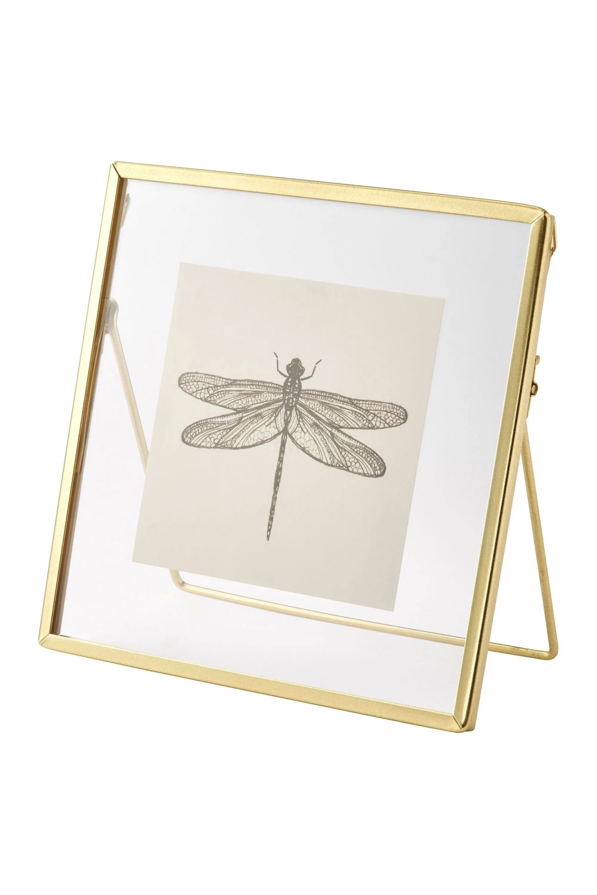 IKEA Kaliteli Küçük Boy Fotoğraf Çerçevesi 16X16 Cm Altın Renk