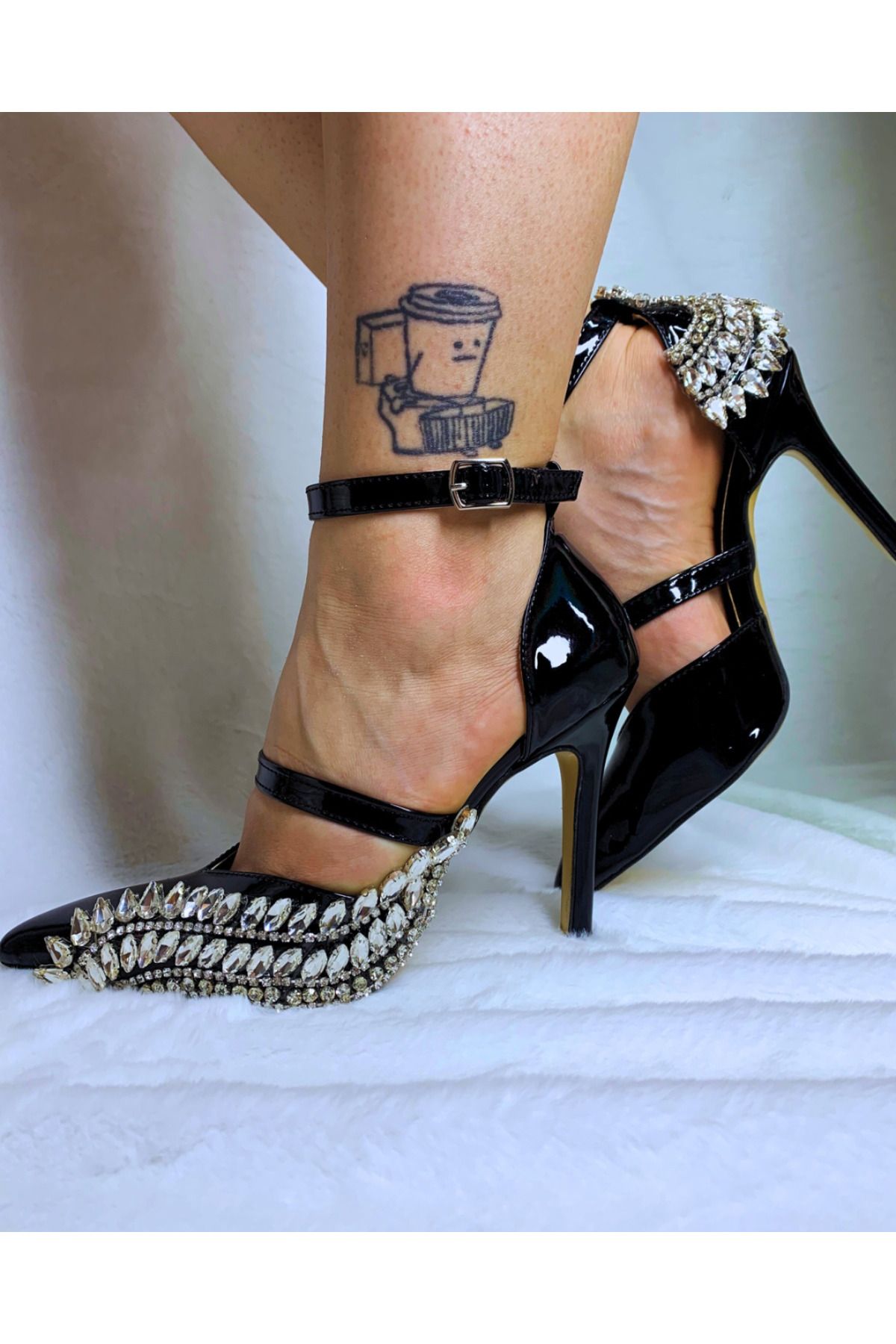 Galanthus Shoes NYXARA KUYRUKLU YILDIZ TASARIMLI 11 CM STİLETTO