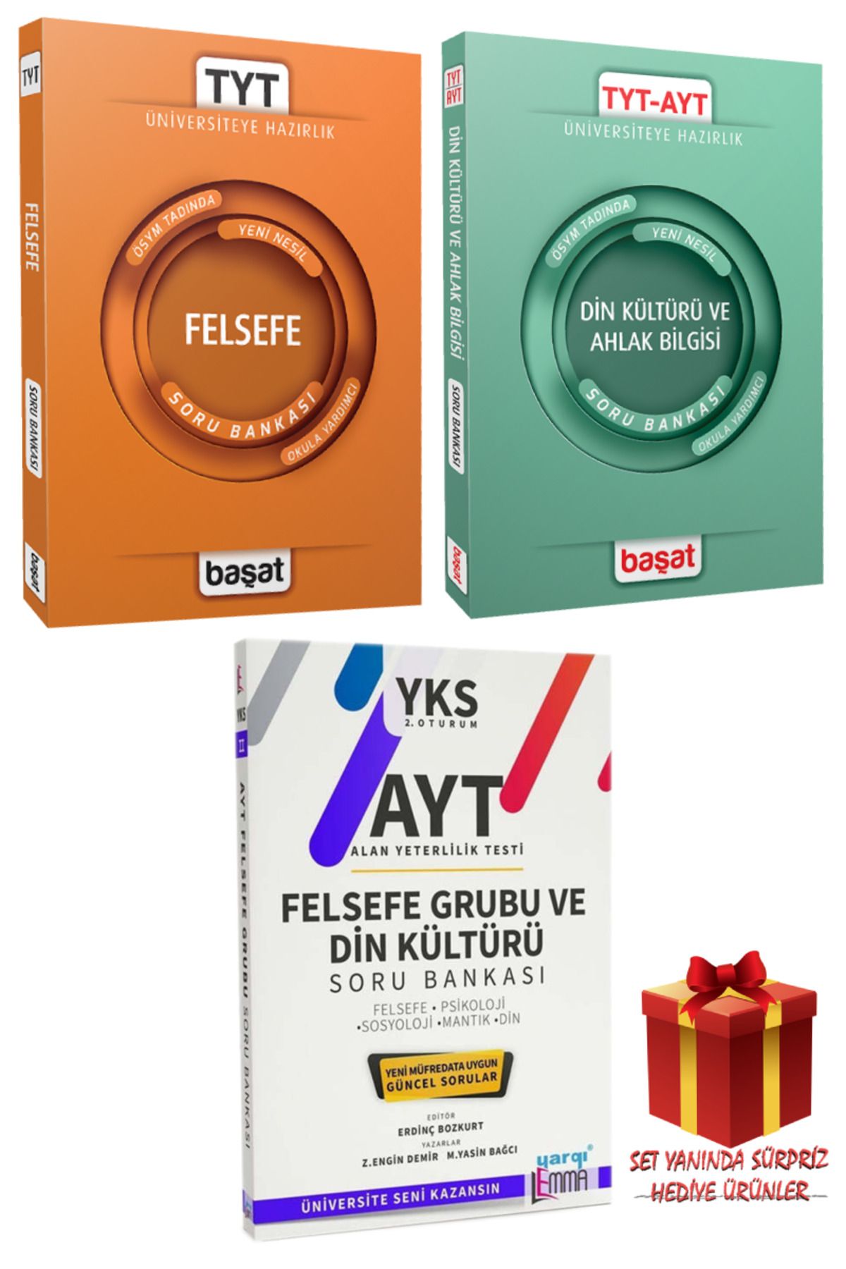 Başat Yayınları TYT Felsefe+TYT-AYT Din Kültürü ve Ahlak Bilgisi+AYT Felsefe Grubu ve Din Kültürü Soru Bankası Seti