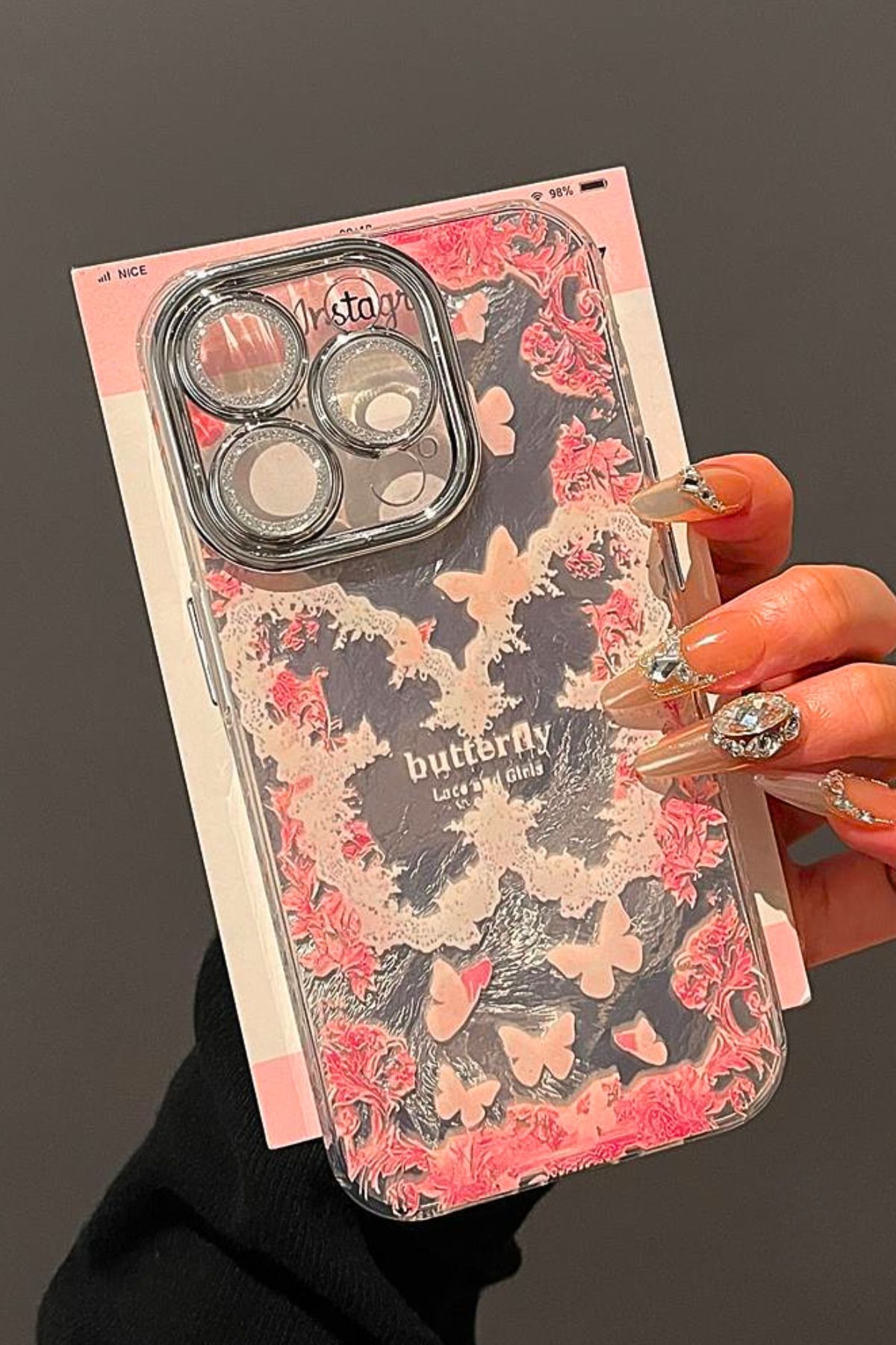 EWEC iPhone 13/14 Şirin Ins Style Modern Premium Telefon Kılıfı