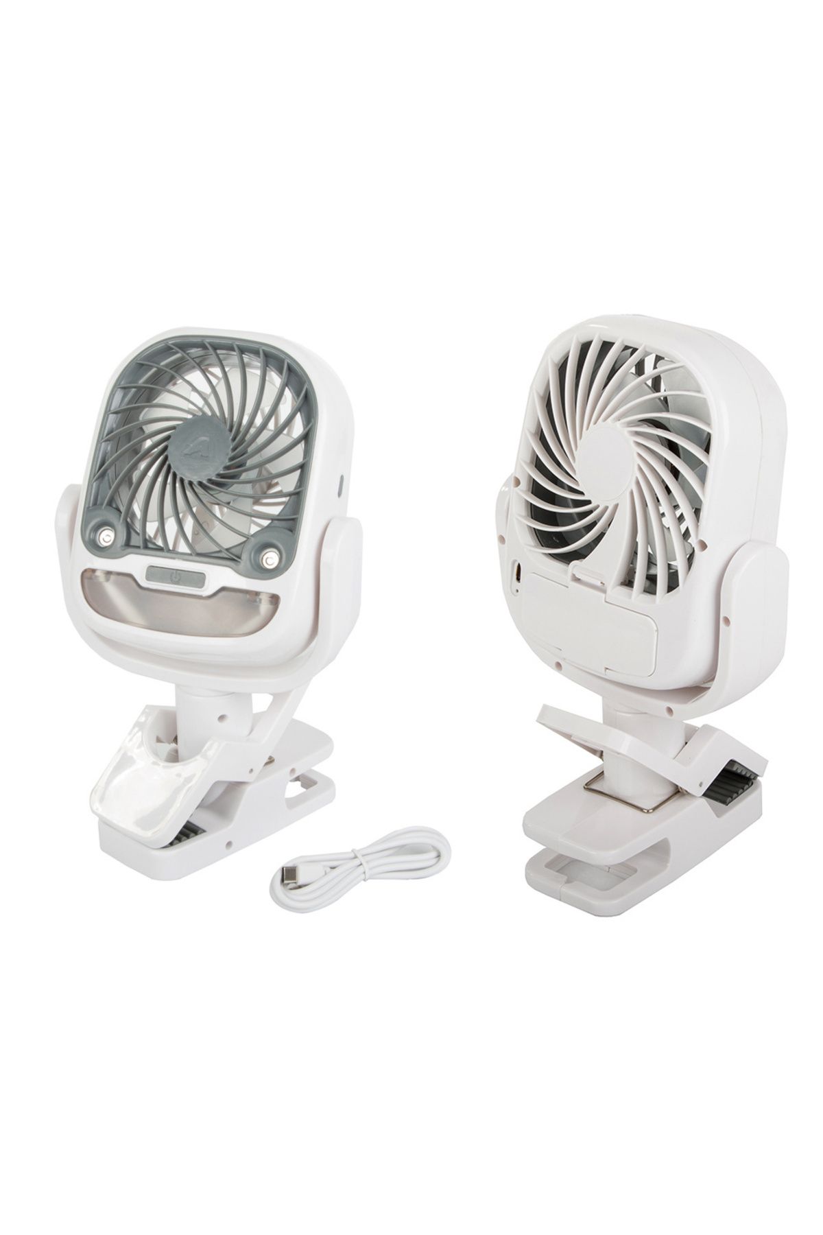 zola-Ventilator 2 in 1 cu umidificator,360°,3 viteze, iluminare,clip birou, wireless,25x12.5x12.5 cm,alb 3