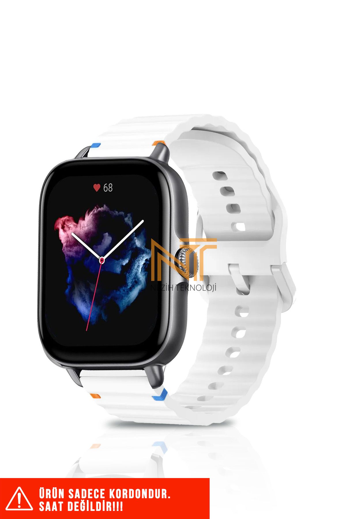 Nezih Case Amazfit Gts / Gts 2 / Gts 2e / Gt S3 / Gt S4 Mini Uyumlu Wave Silikon Kordon 20mm