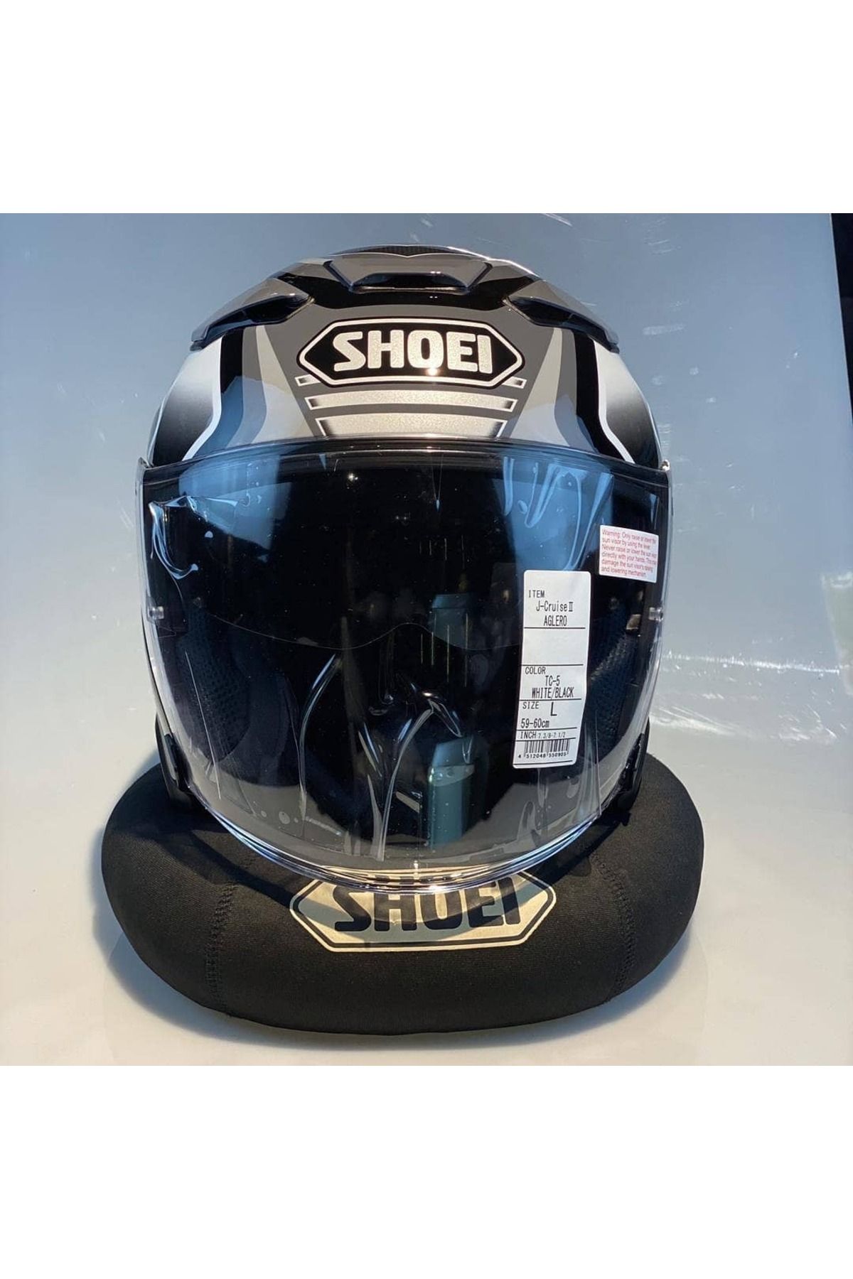 GÜMRÜK BEY Shoei J-Cruise 2 Aglero TC-5 DOT Sertifikalı FMVSS 218 Motosiklet Kaskı – XXL (Gümüş Vizörlü)