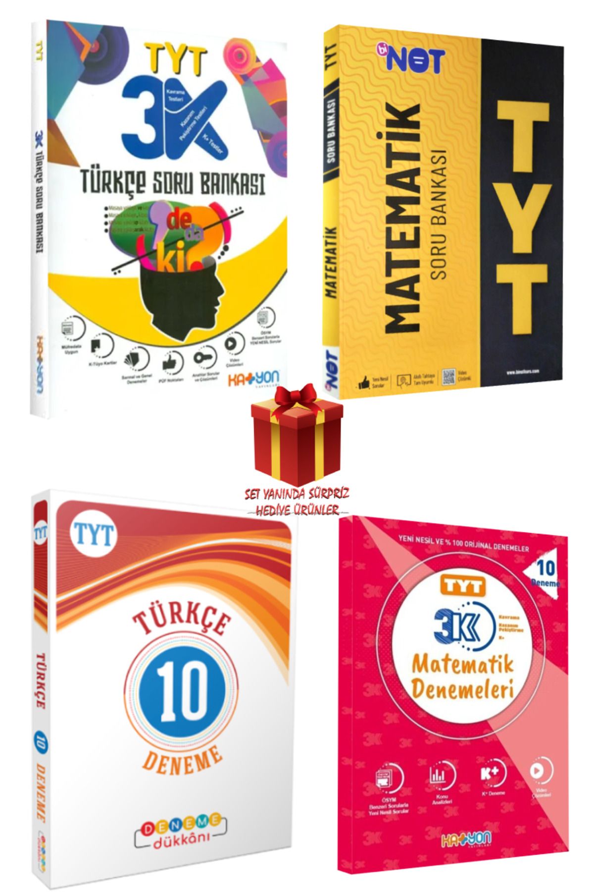 Panem Yayınları Katyon TYT Türkçe Soru Bankası+ Binot TYT Matematik Soru Bankası+ 10 Türkçe - 10 Matematik Deneme