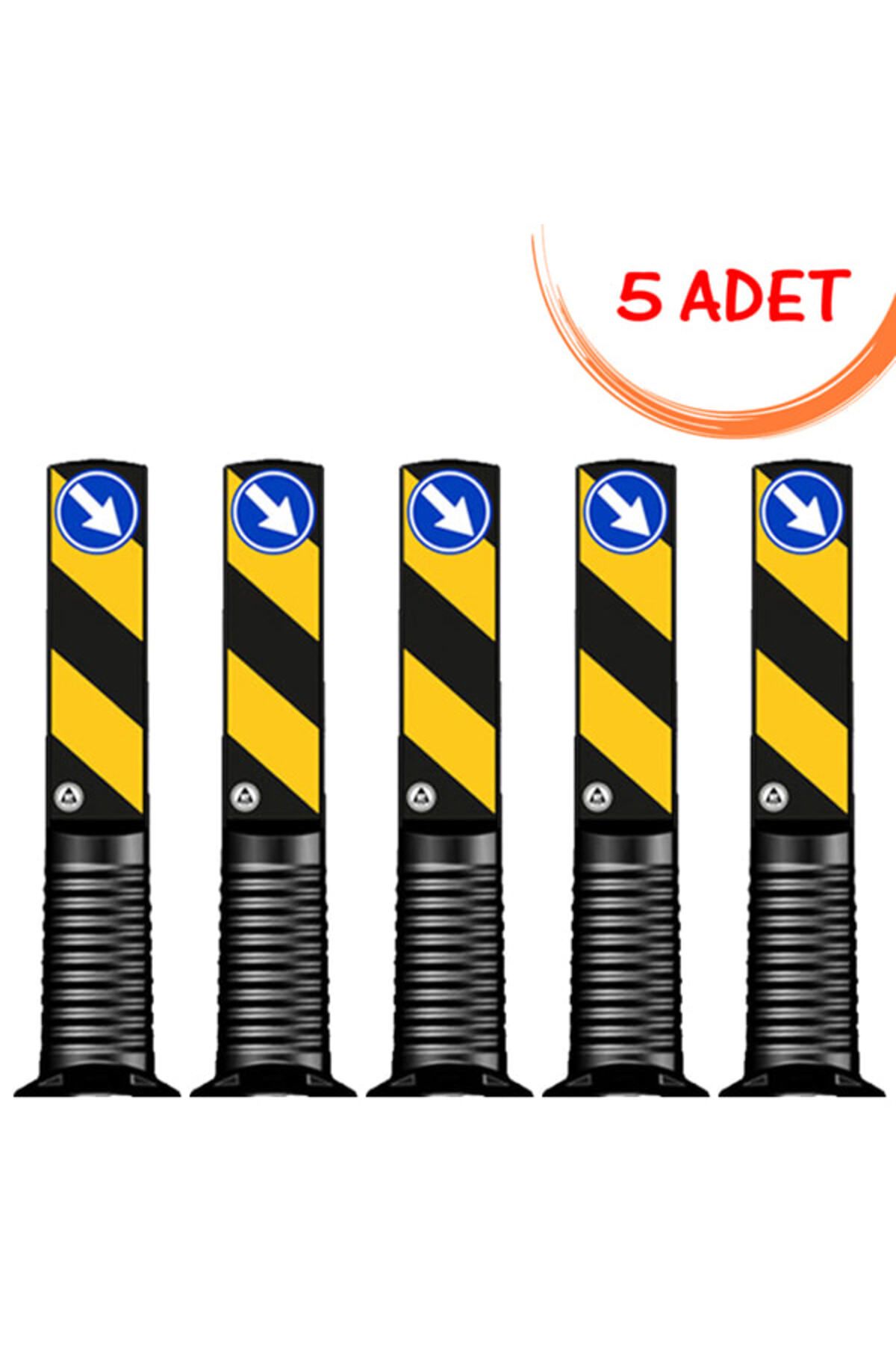 İlgi Trafik Orta Refüj Levhası Refüj Başı Dubası Plastik Esnek Refüj Başı Tabelası 75 cm Evelux (100mm) 5 ADET