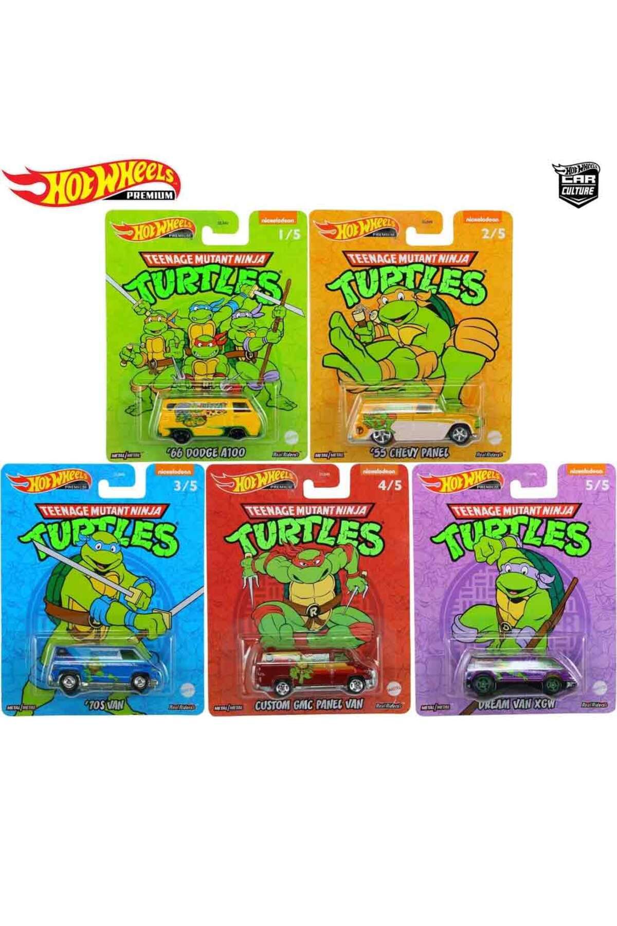 HOT WHEELS Premium 2022 Pop Culture - Teenage Mutant Ninja Turtles 5'li Set