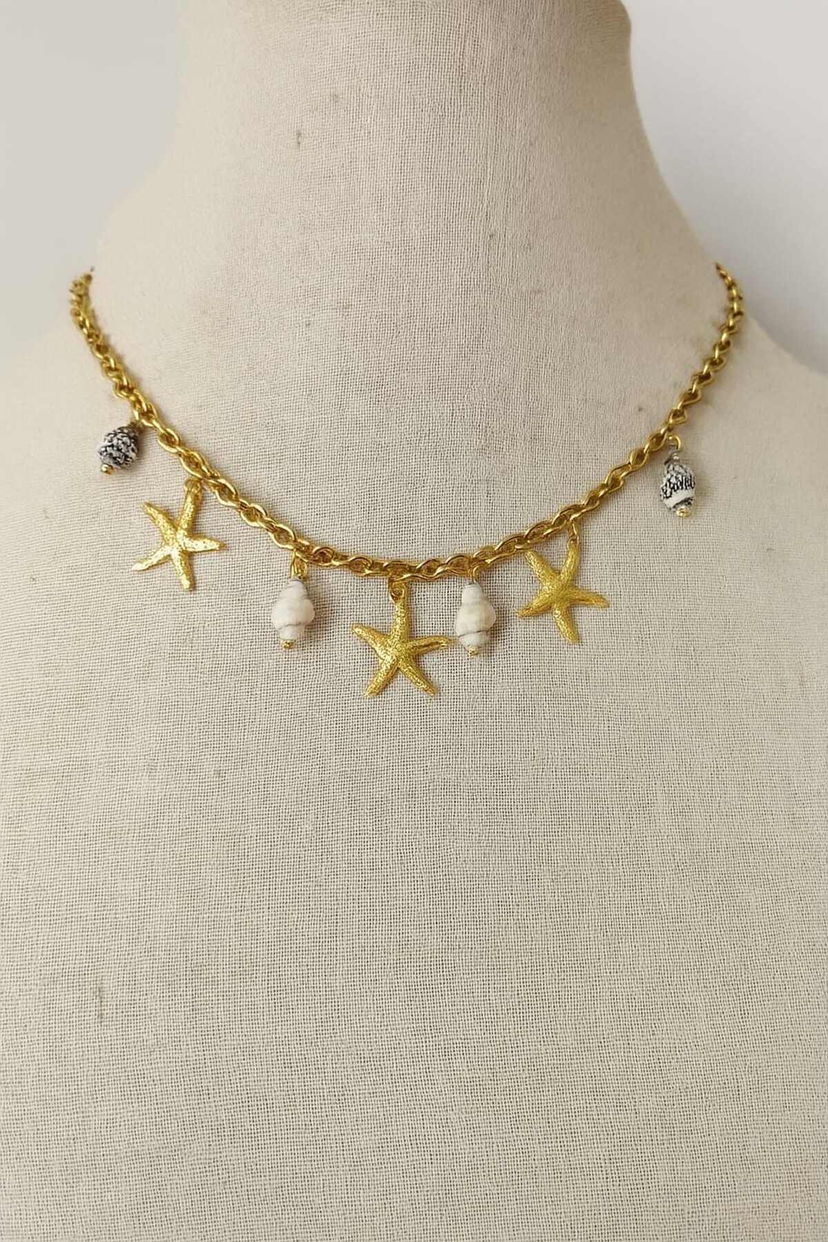BESMYAR JEWELS Deniz Yıldızlı Yazlık Kolye Cherm Lı Kolye