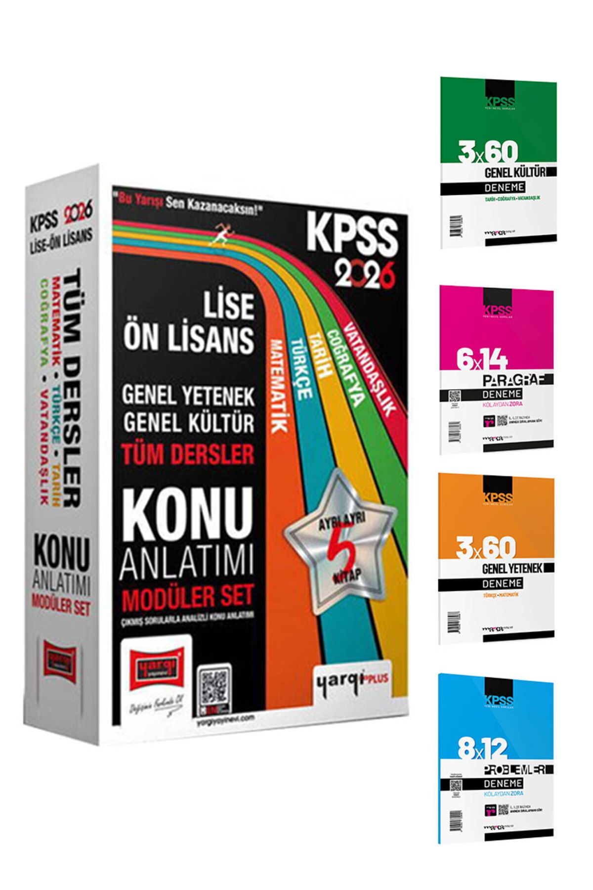 Yargı Yayınları 2026 KPSS Ortaöğretim Ön Lisans Genel Yetenek Kültür Konu Anlatımlı Modüler Set YARGI Yayınları