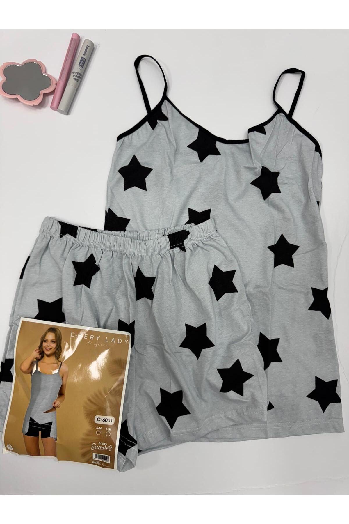 Chery Lady İp Askılı Şortlu Takım