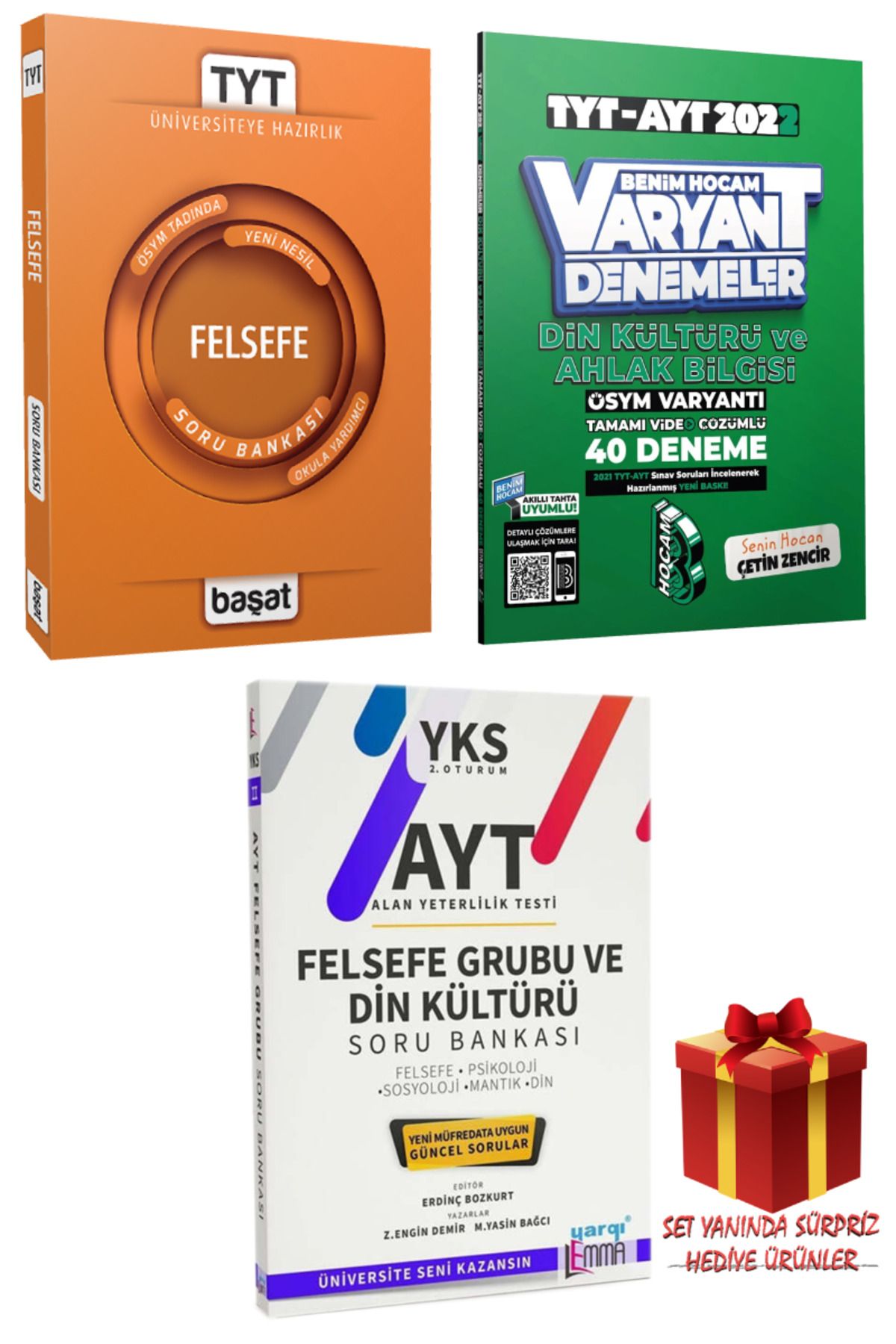 Başat Yayınları TYT Felsefe Soru Bankası+TYT-AYT Din Kültürü 40 Deneme+AYT Felsefe Grubu ve Din Kültürü Soru Bankası
