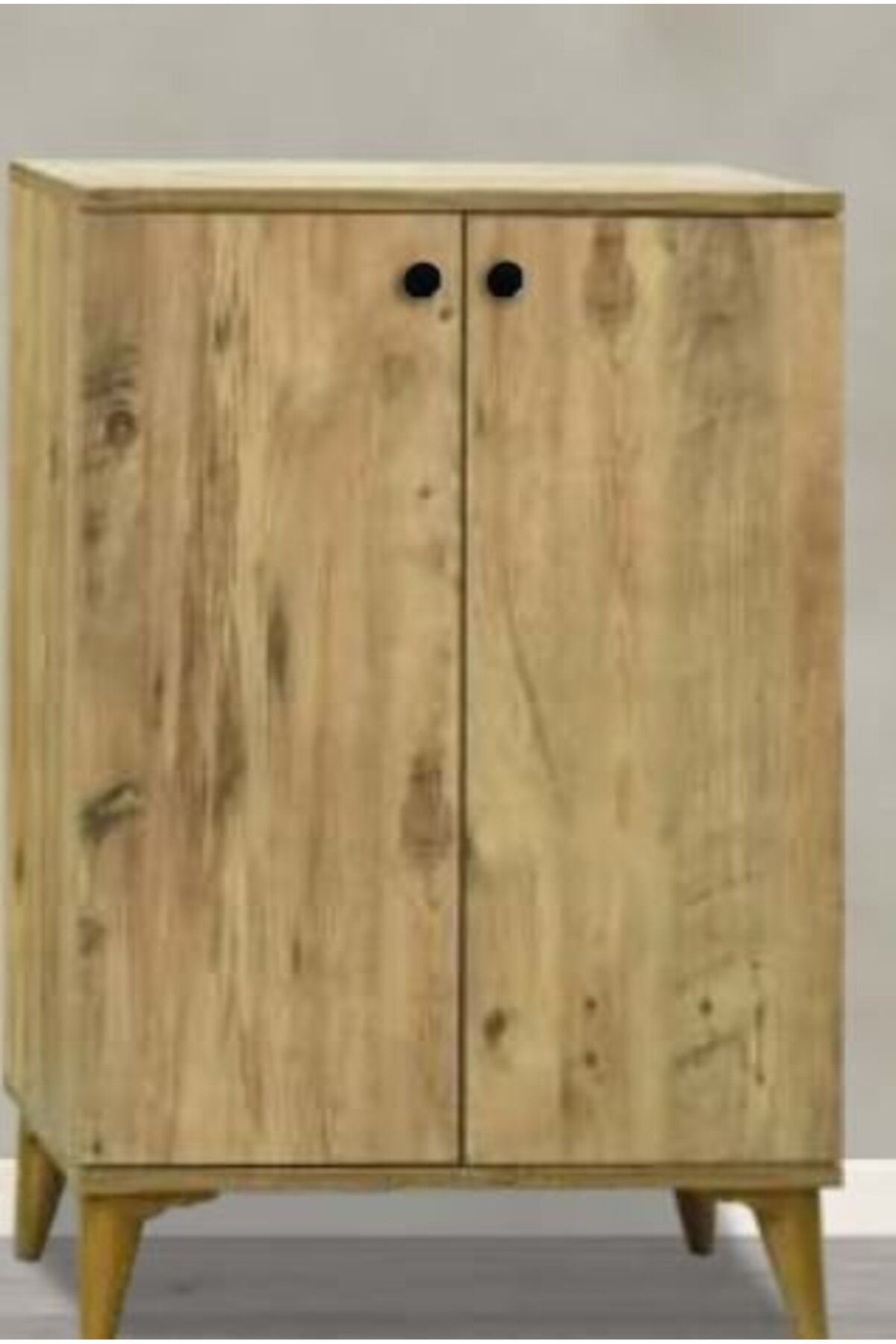 Yuvaset Home 2 Kapılı Mini Çam Çok Amaçlı Ayakkabılık Dolap