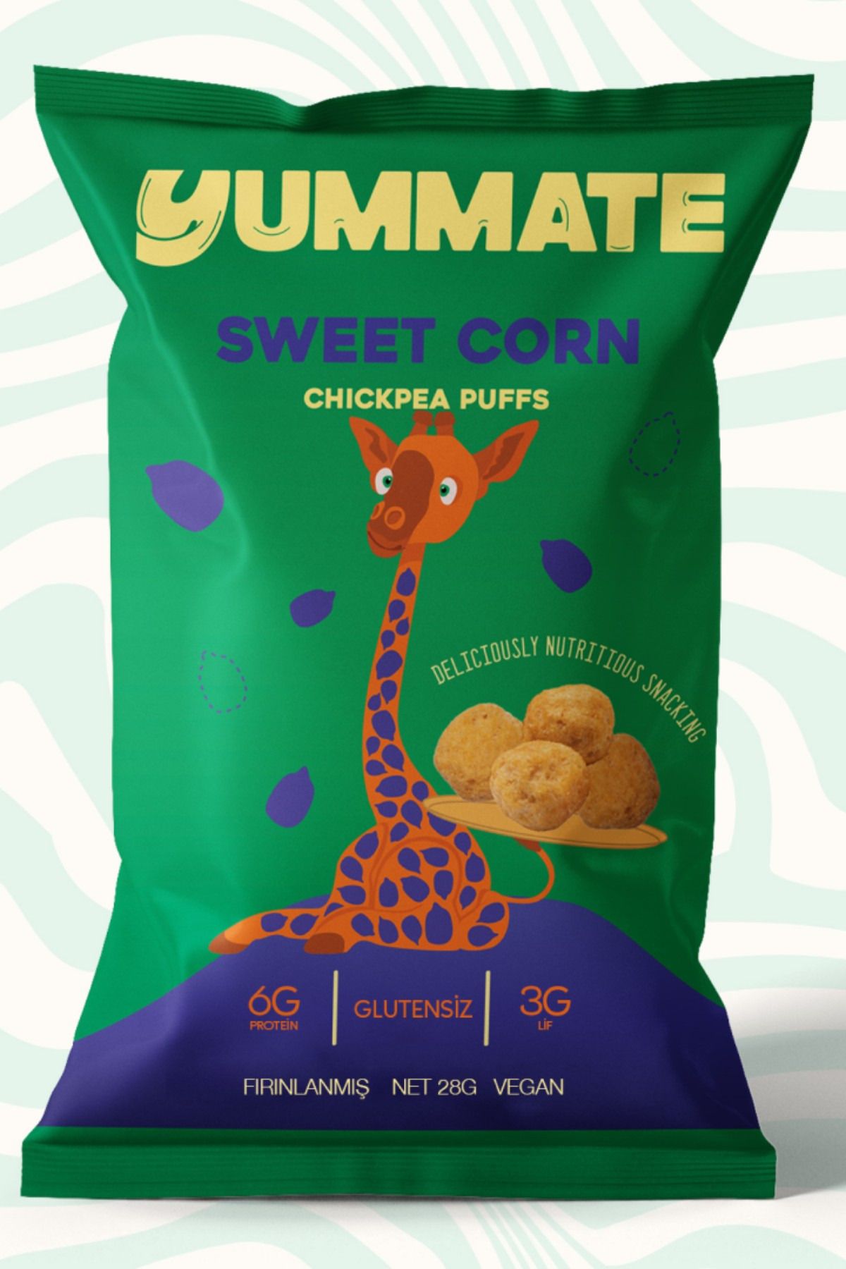 Yummate Süt Mısır Aromalı Vegan Nohut Cipsi 28 Gr