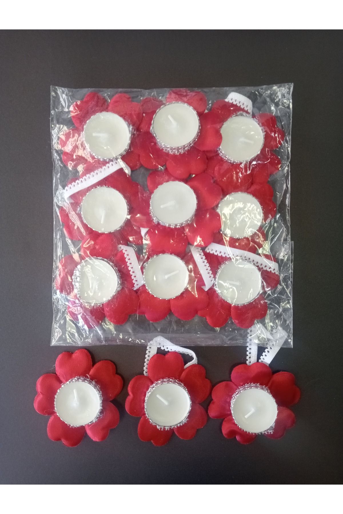 sandal hediyelik Kırmızı Nedime El Mumu, 12 Adet, Düğün, Kına Gecesi, Kına Mumu,Bekarlığa Veda,Sünnet,Bride