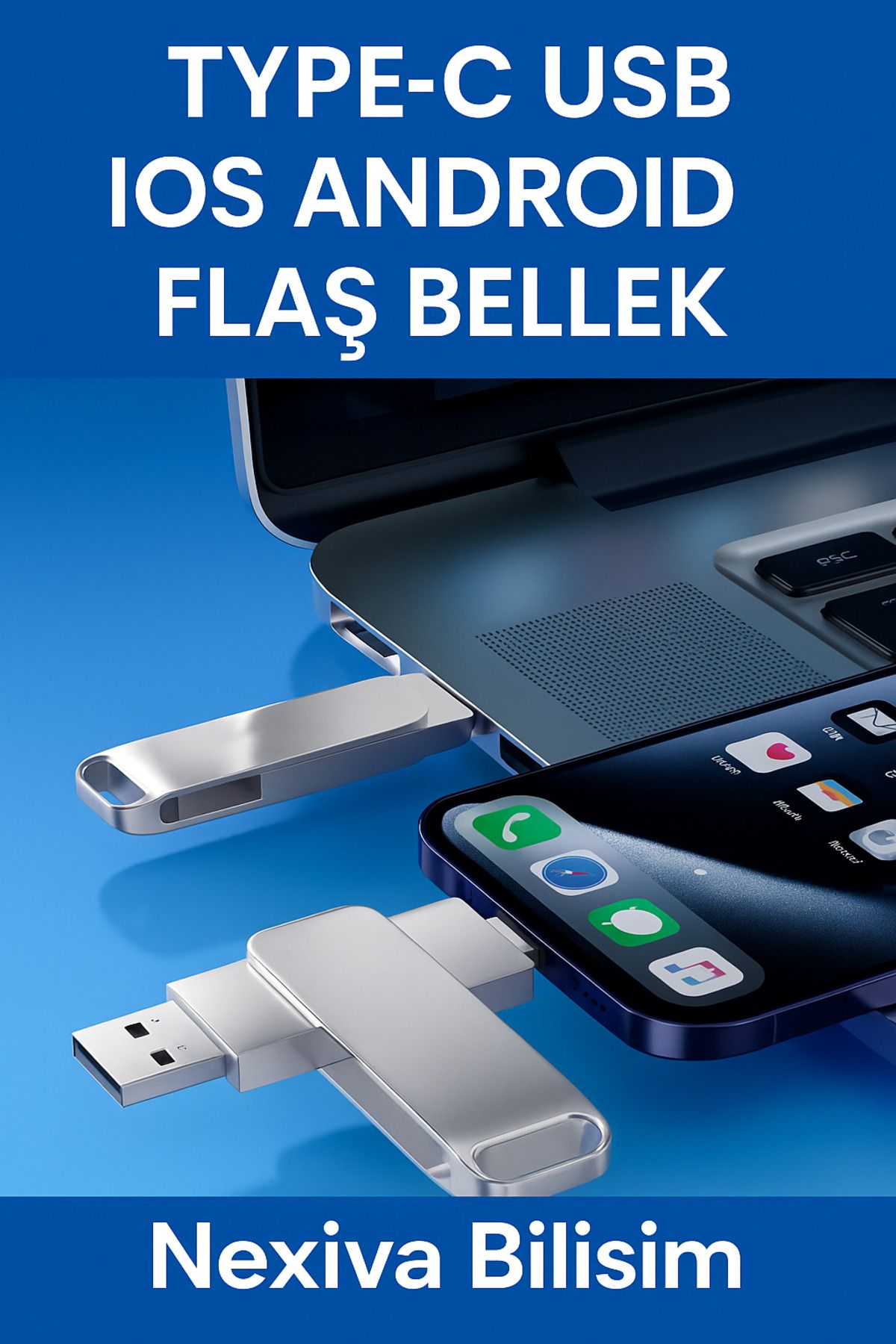 nexiva NEXİVA TYPE-C USB FLAŞ BELLEK 3.0 HZ 100 GB
