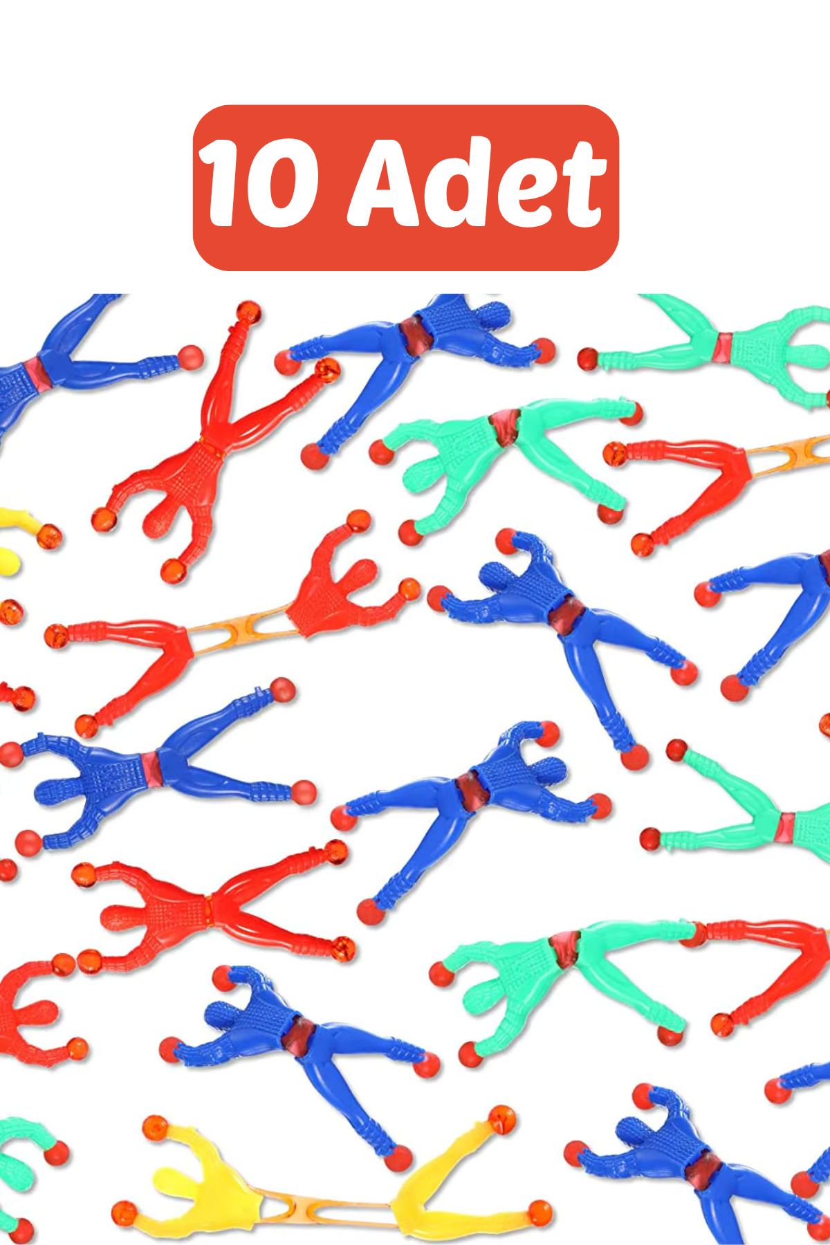 Ka-Toys 10’lu Yapışkan Adam Oyuncak Seti – Camda Yürüyen Duvara Yapışan Eğlenceli Mini Oyuncaklar
