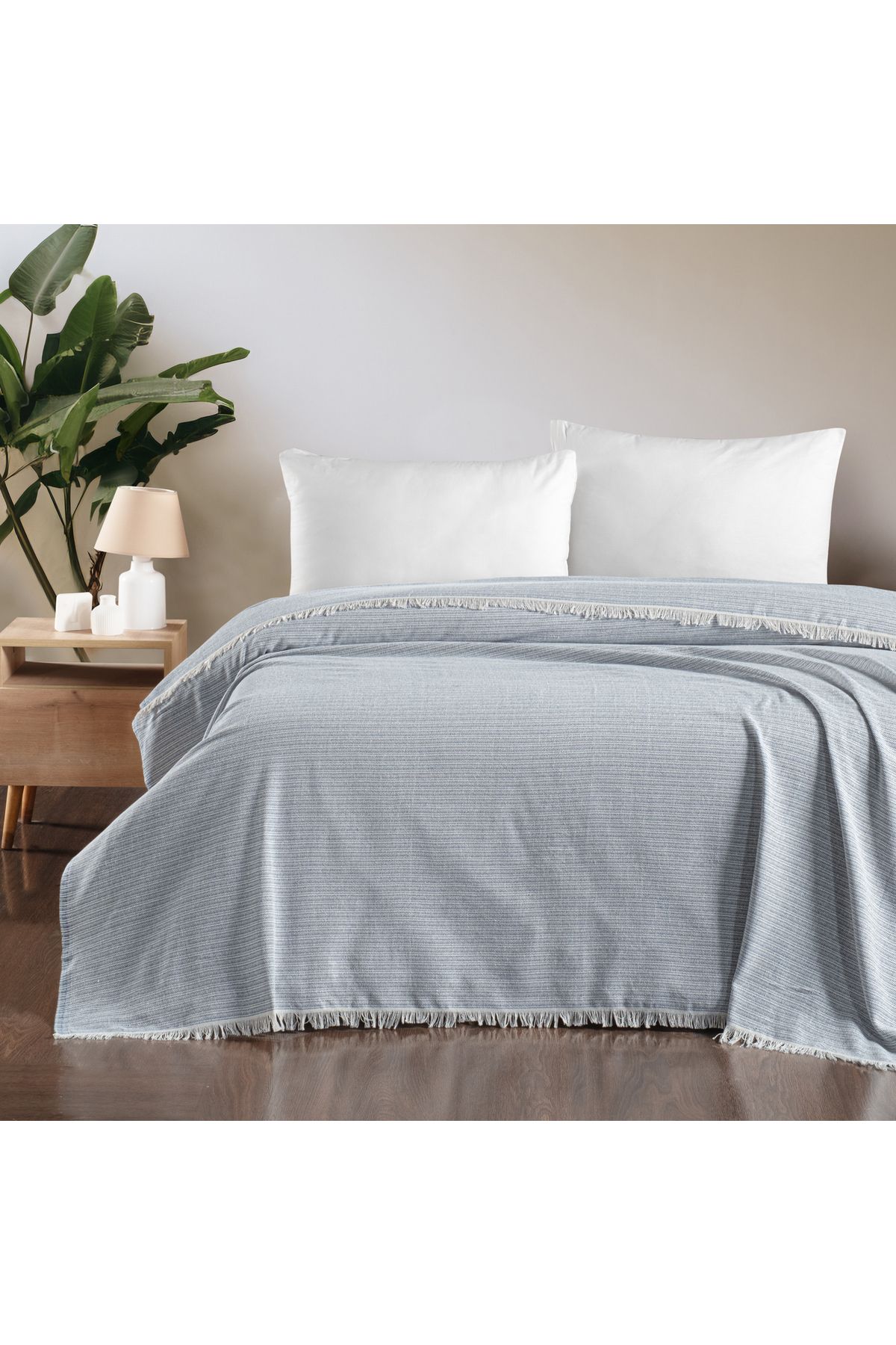 Schafer Home Luca Çift Kişilik Pike 200x220 Cm-İndigo