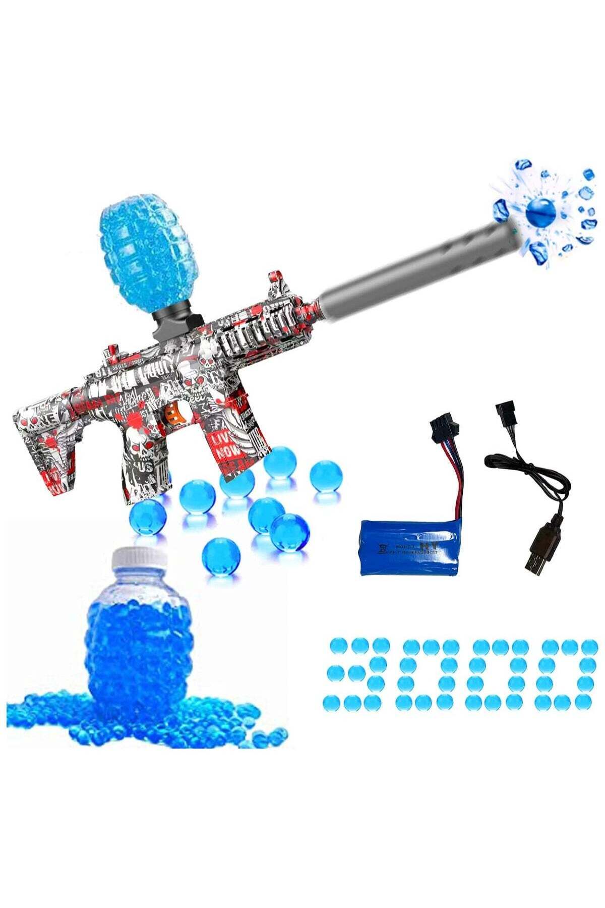 مسدس رش جل كهربائي للأطفال مع خرزات مائية وبطارية...