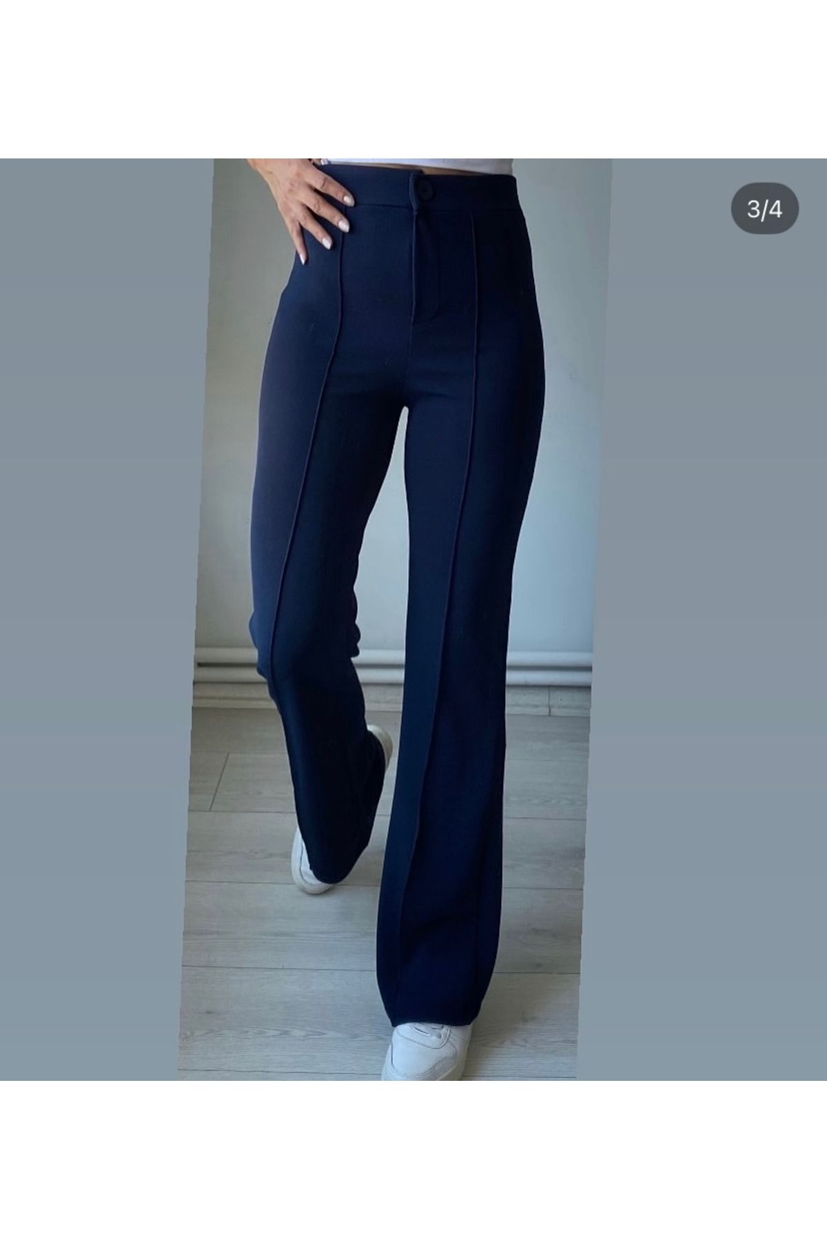 Butik Önü çimalı ispanyol paça pantolon