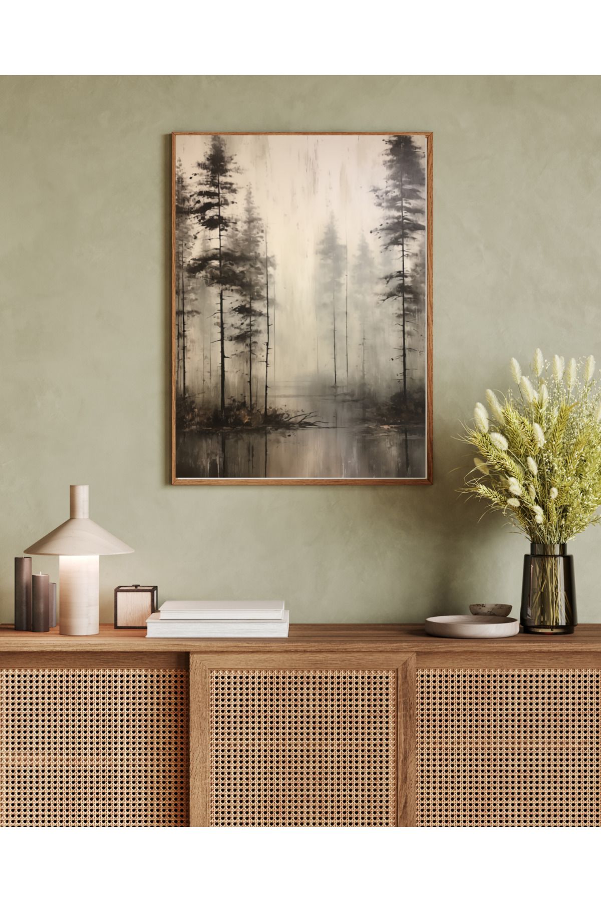 woodhomeworks tek parça salon ofis dekor tablo