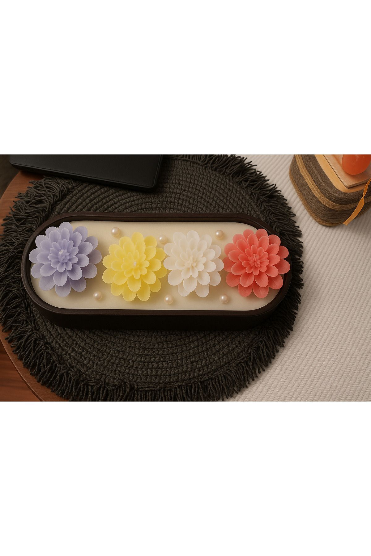Handmade Dekoratif ,renkli lavanta kokulu mum