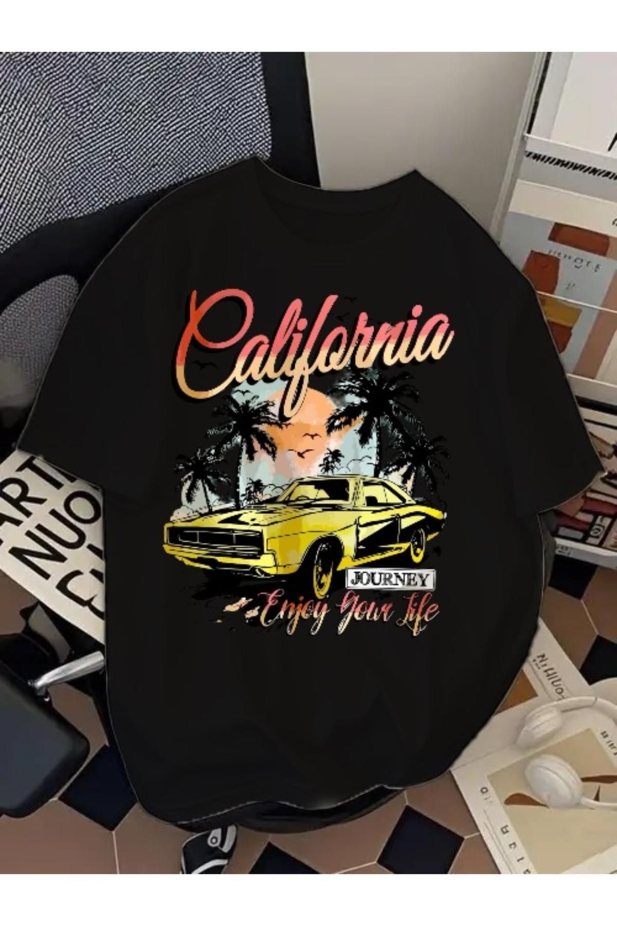 EQİ California Baskılı Oversize T-Shirt