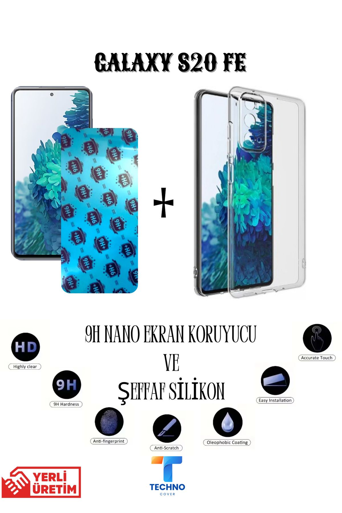 foxpower Samsung s20 Fe Nano Ekran Koruyucu ve Şeffaf Kılıf 2li Avantajlı Paket