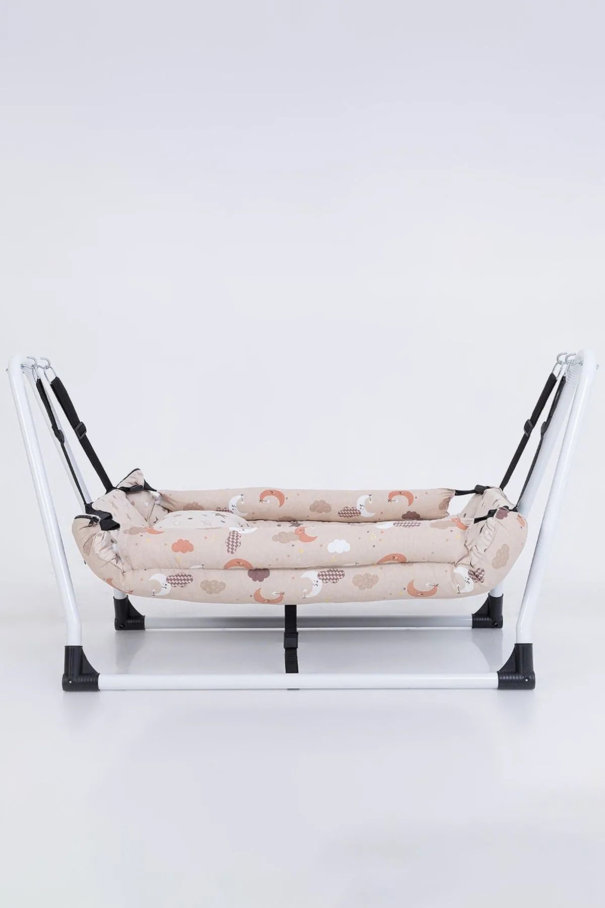 LOOVE BEBE BEBEK HAMAK BEŞİK PAMUKLU ELYAF DOLGULU ÇİNGEN BEŞİĞİ SABİTLEMELİ