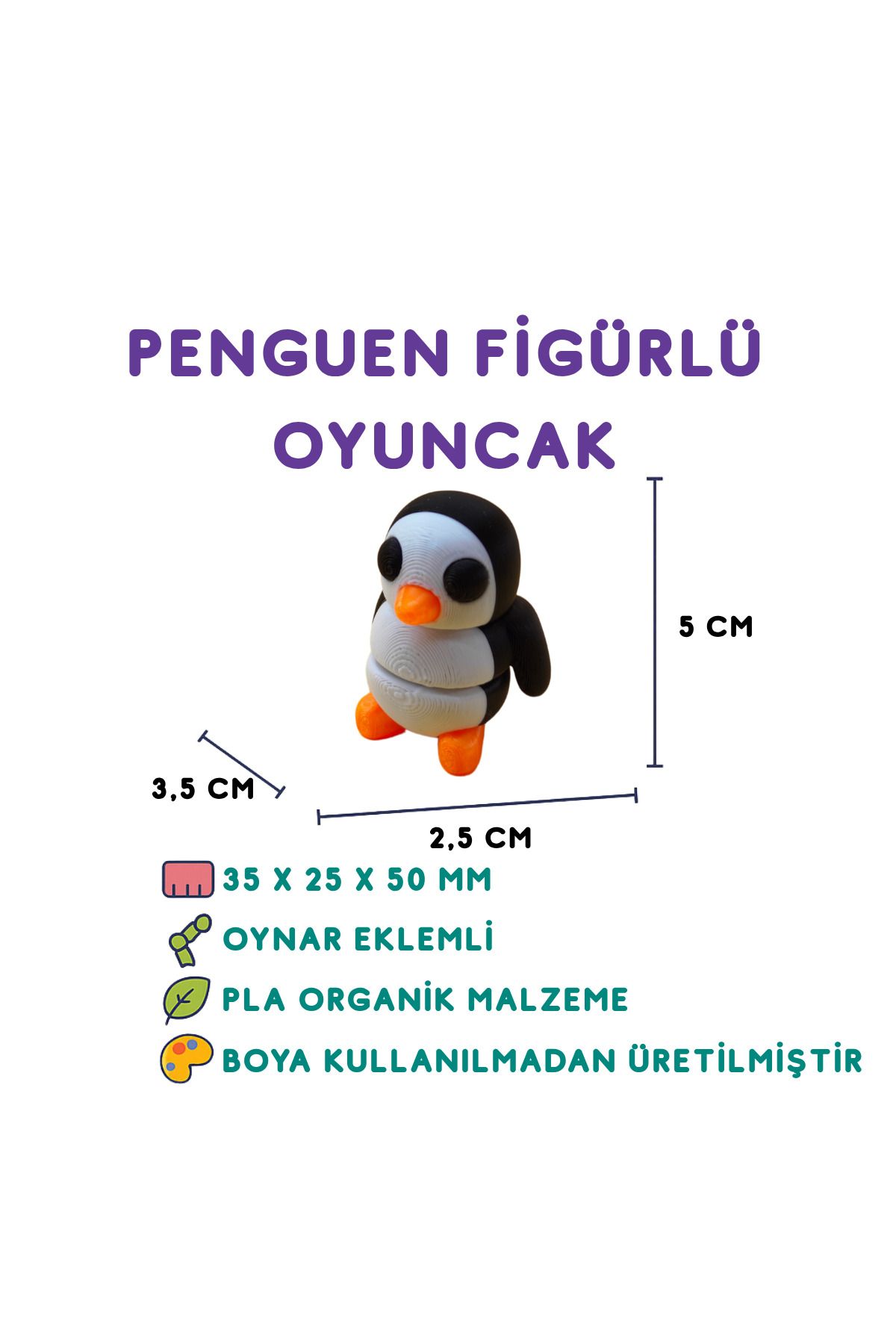 Totilina Penguen Figür - 3D Kutup Hayvanı Oyuncak