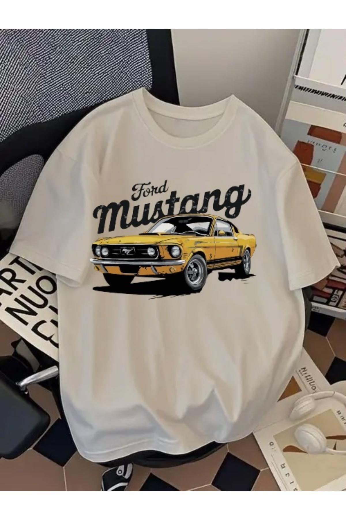 EQİ Mustang Baskılı Oversize T-Shirt