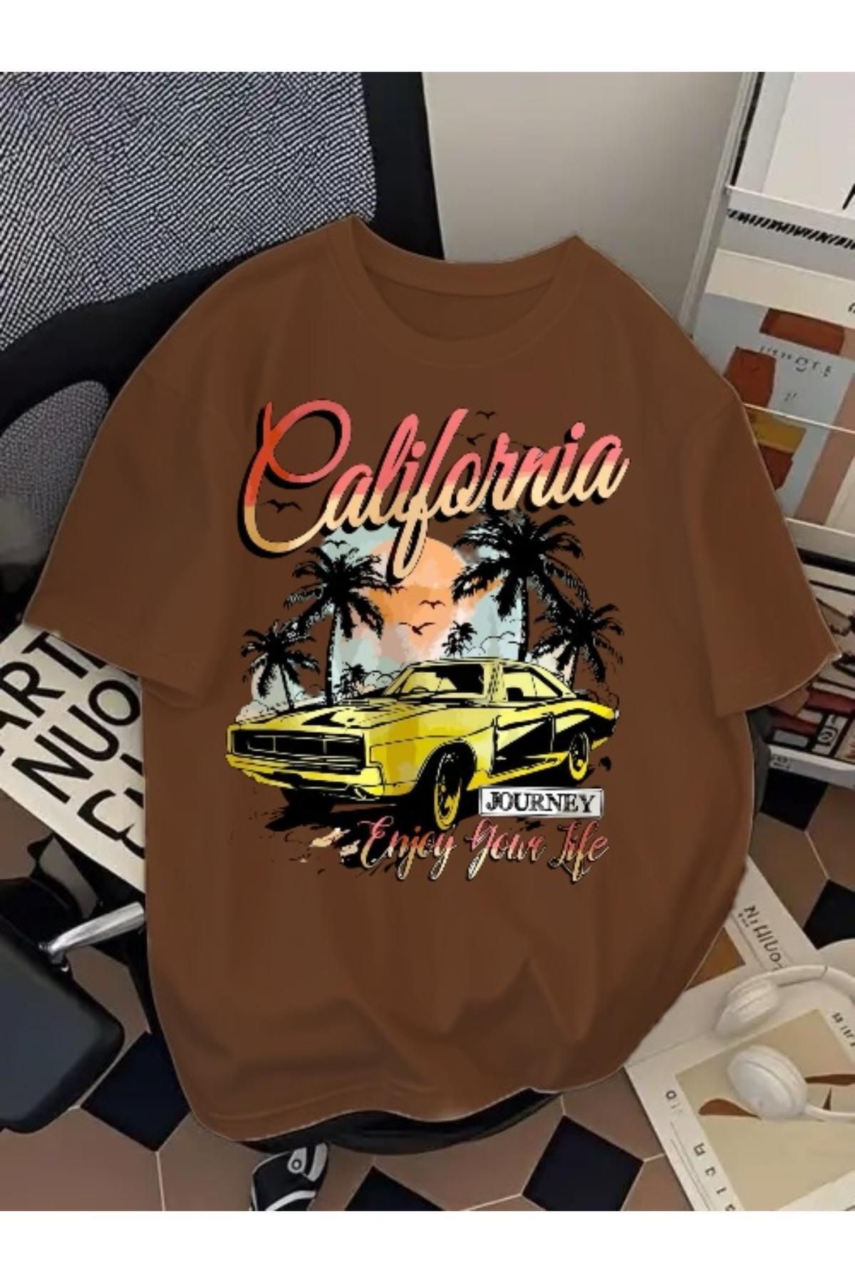 EQİ California Baskılı Oversize T-Shirt