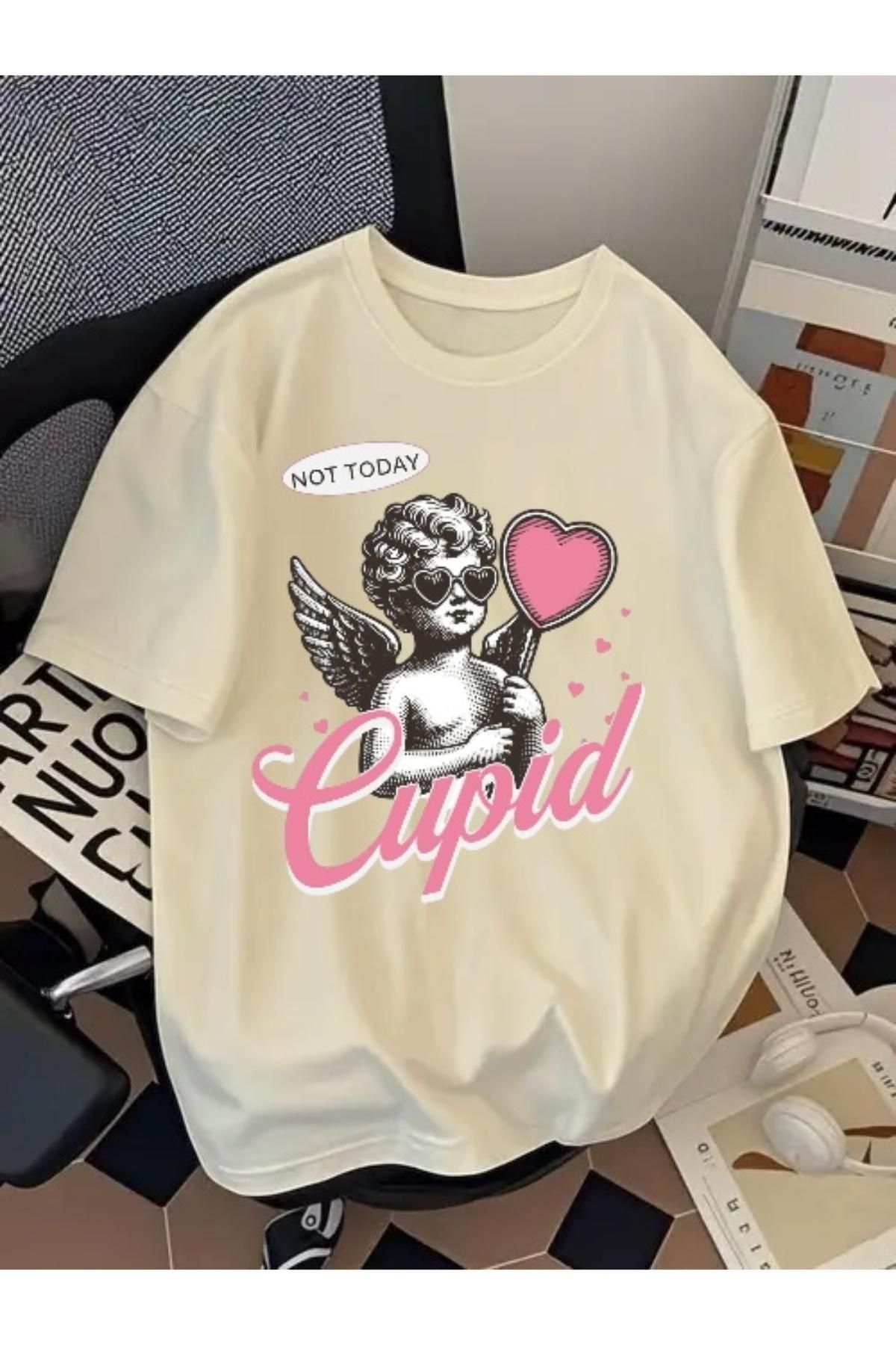EQİ Not Today Melek Baskılı Oversize T-Shirt